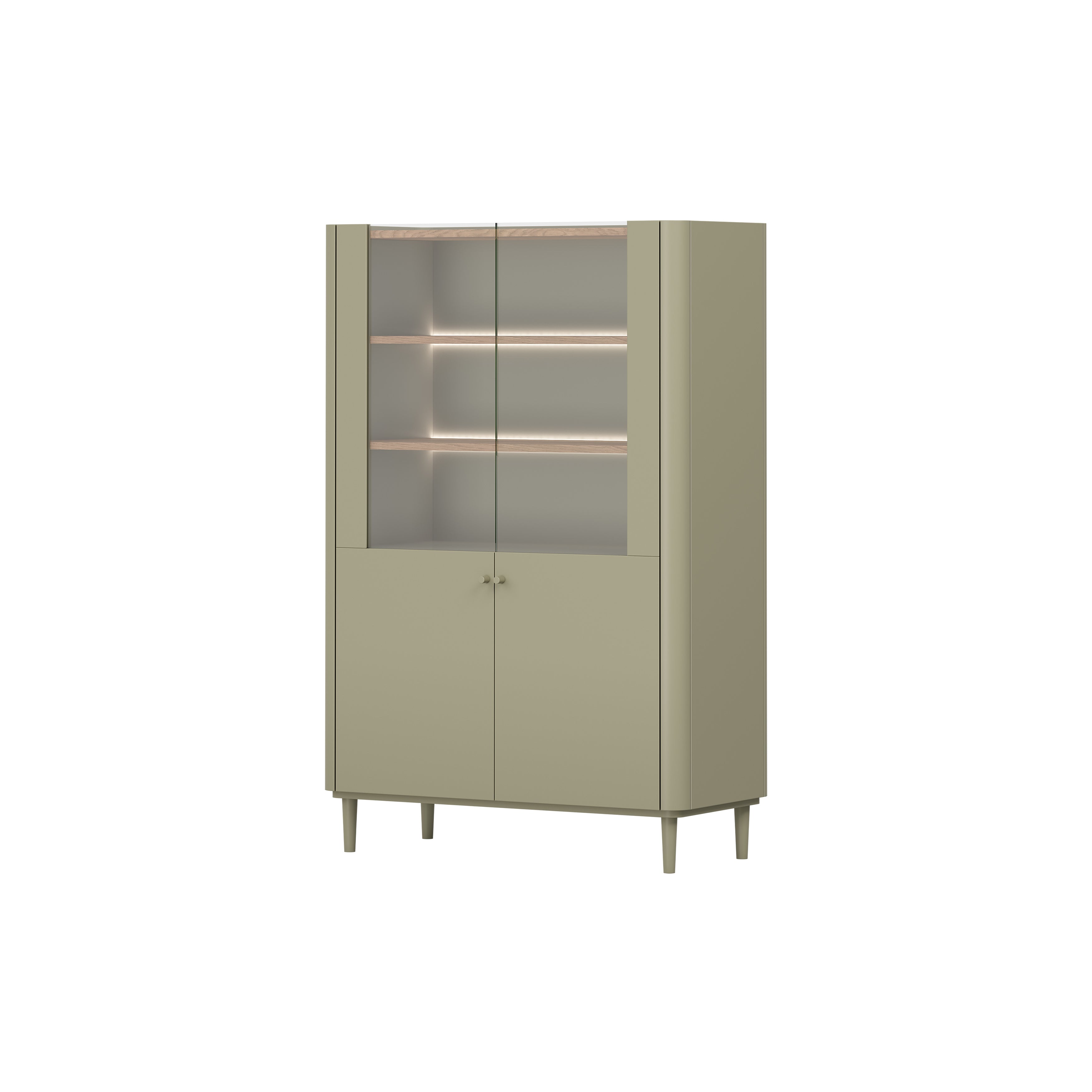 Elivo Vitrine 100cm, Material: MDF, Melaminplatte