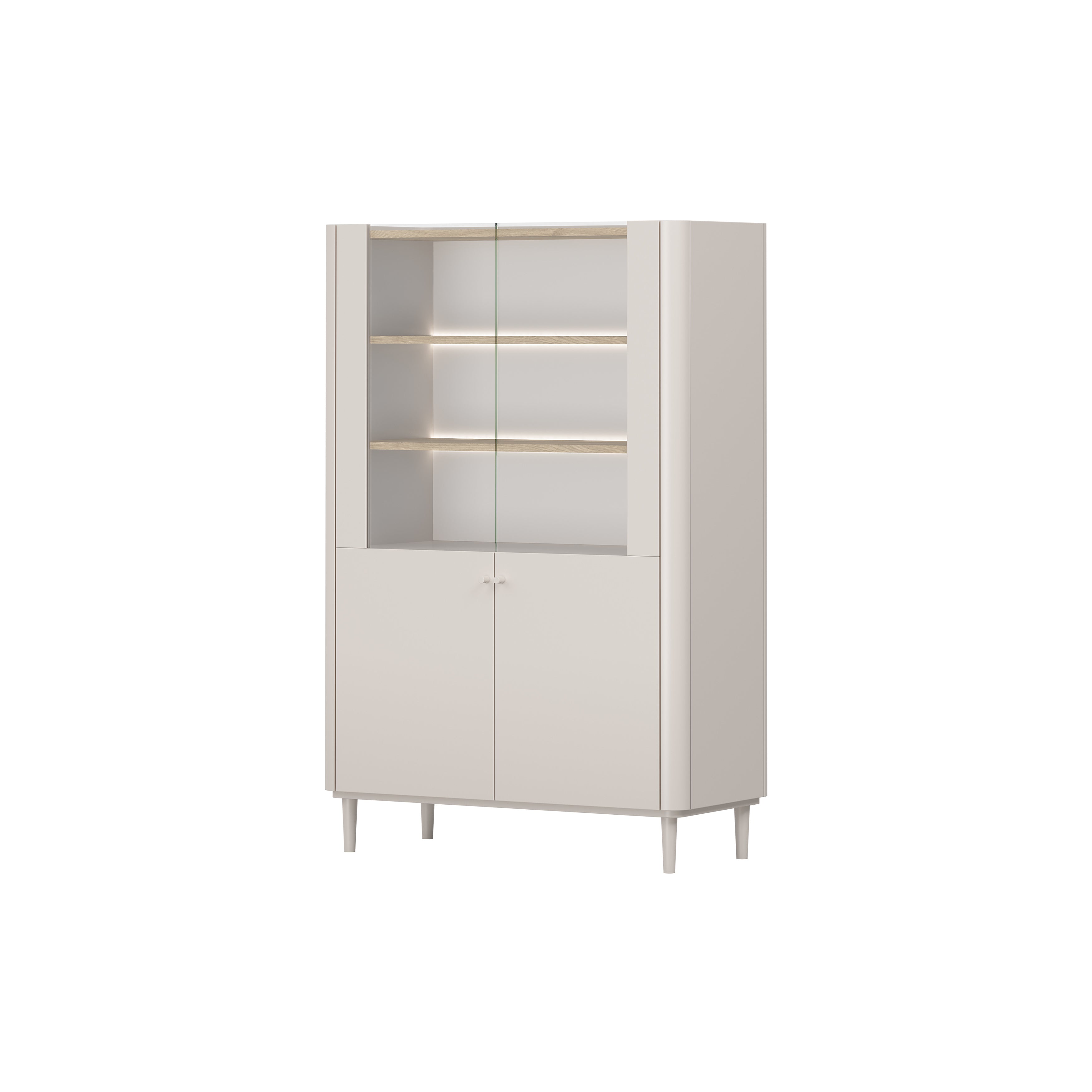 Elivo Vitrine 100cm, Material: MDF, Melaminplatte