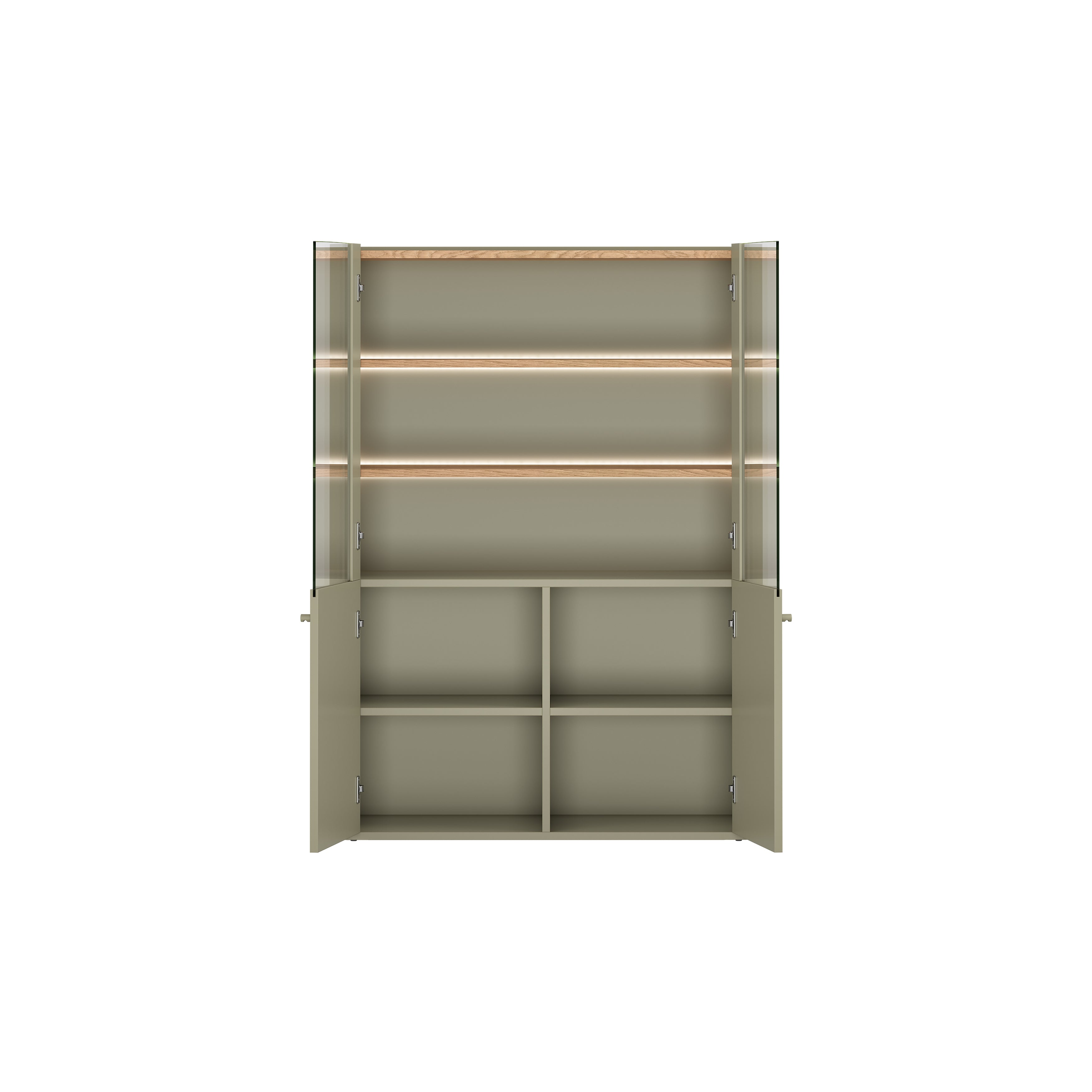 Elivo Vitrine 100cm, Material: MDF, Melaminplatte