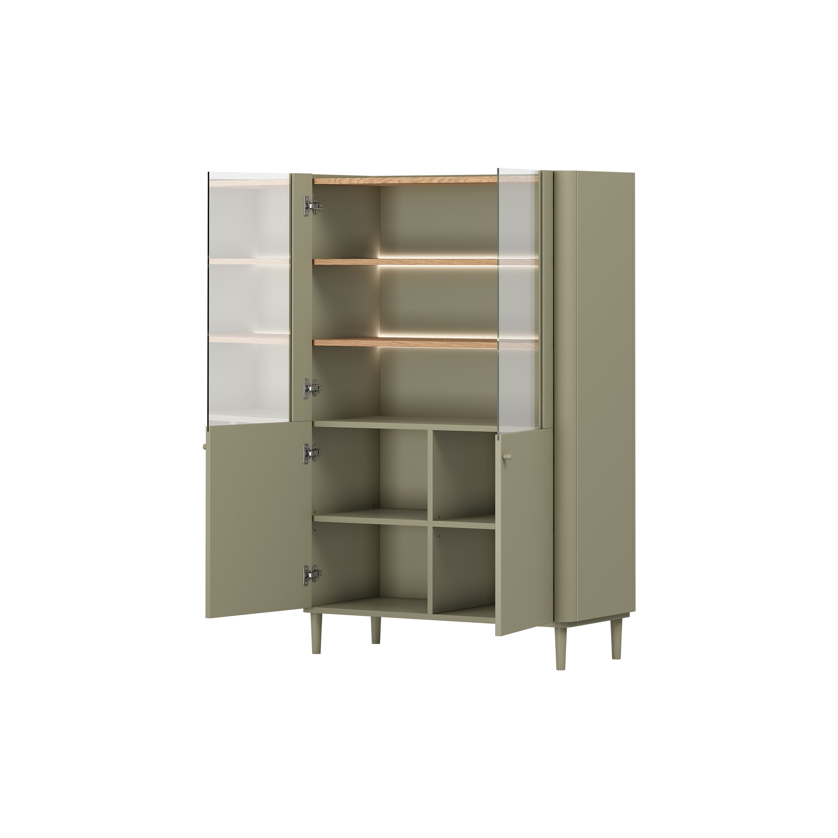 Elivo Vitrine 100cm, Material: MDF, Melaminplatte