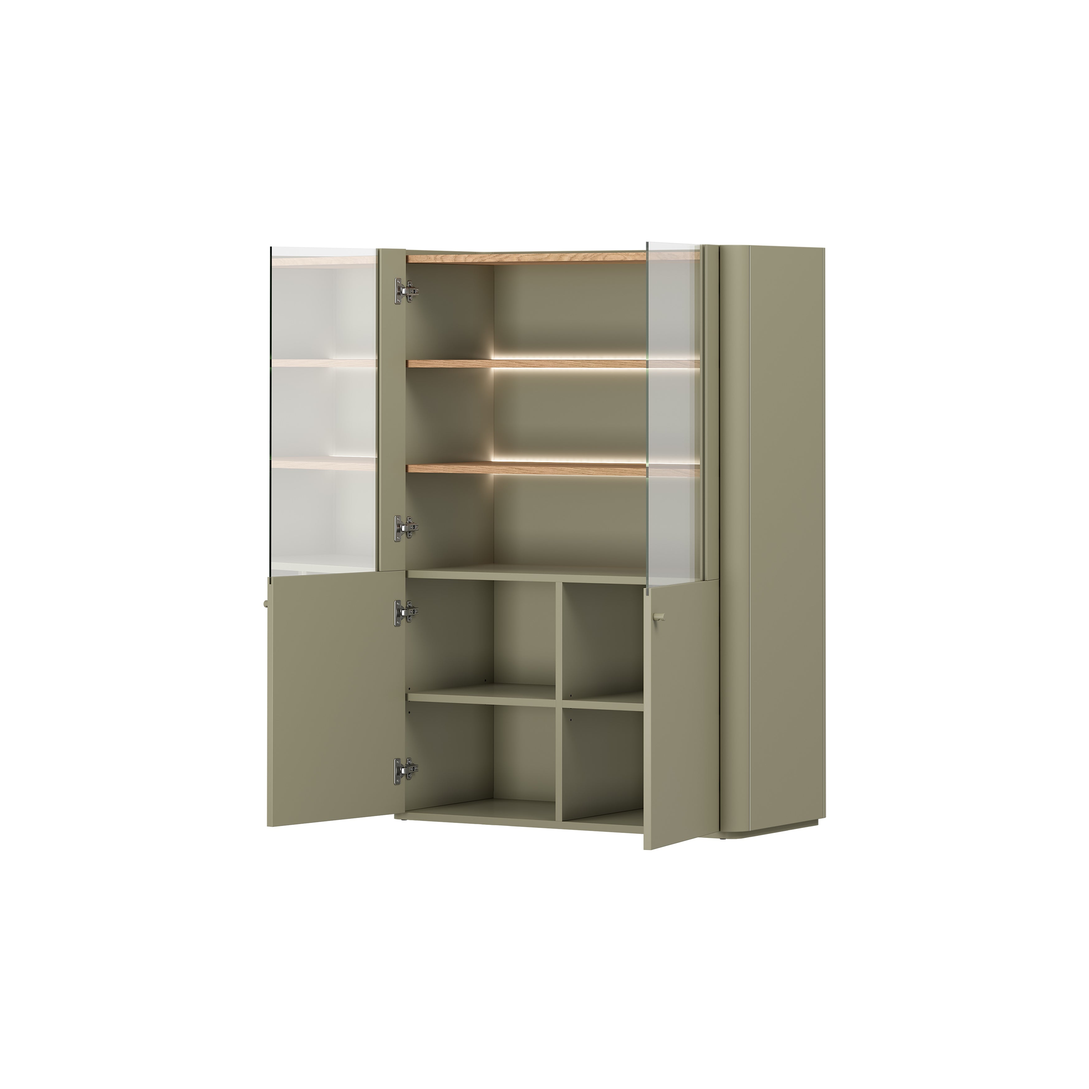 Elivo Vitrine 100cm, Material: MDF, Melaminplatte
