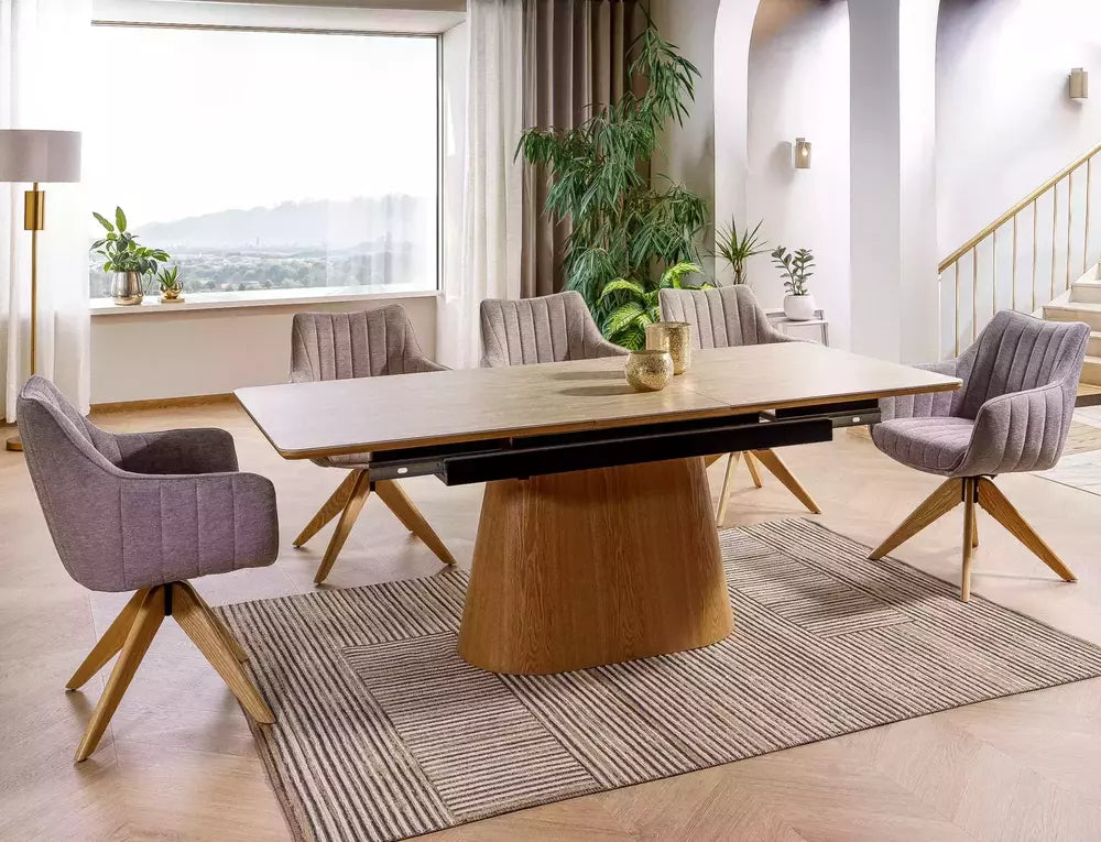 Ausziehbarer Esstisch Monaco 160/200x90cm, Material: MDF und Keramik