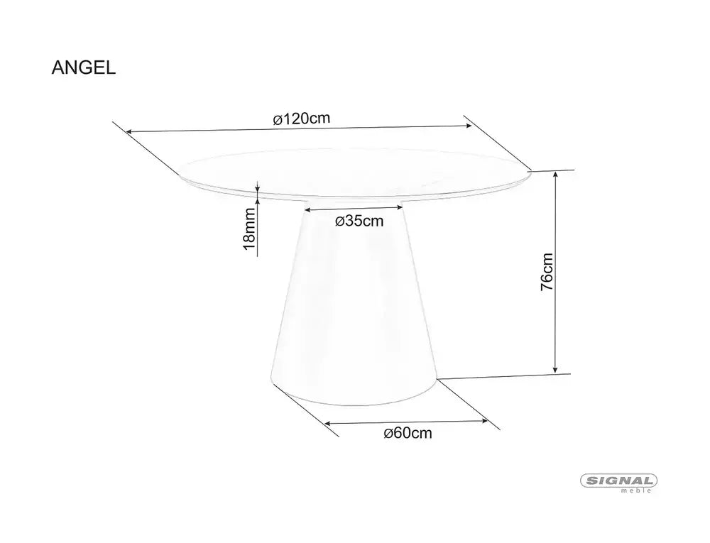 Esstisch Angel Ø120cm, Material: MDF