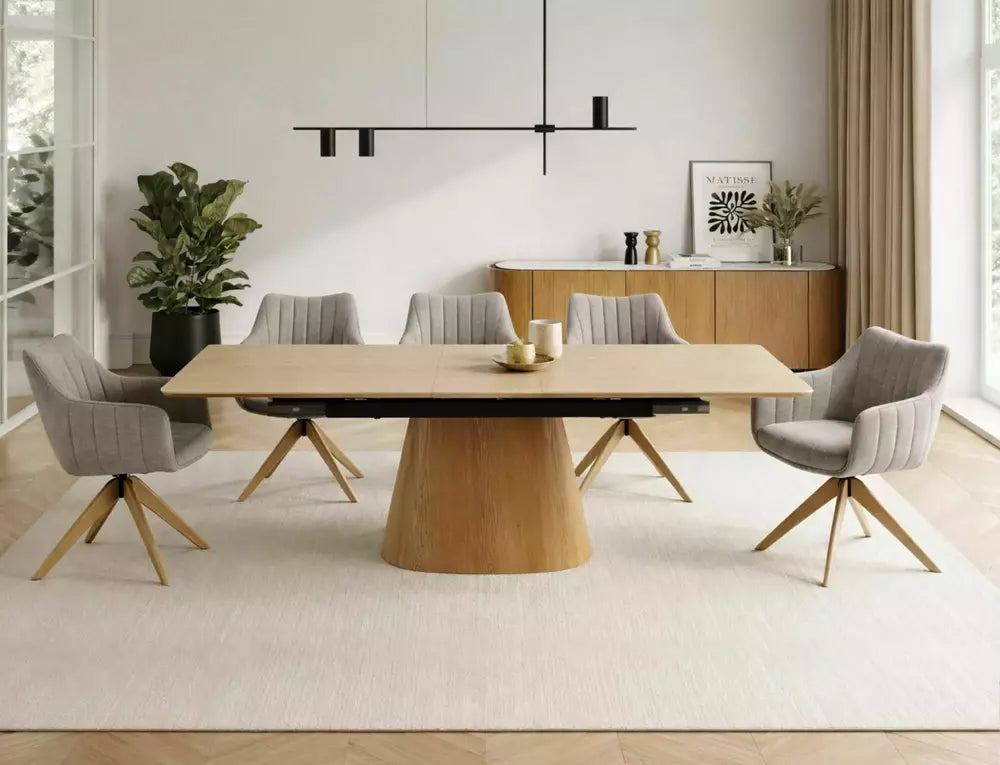 Ausziehbarer Esstisch Monaco 160/200x90cm, Material: MDF und Keramik