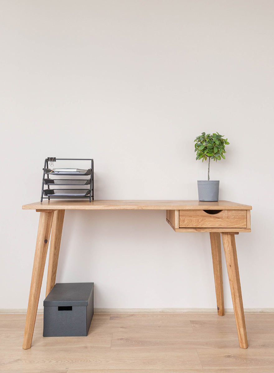 Schreibtisch Simona 120x55 cm, Material: Massivholz Eiche