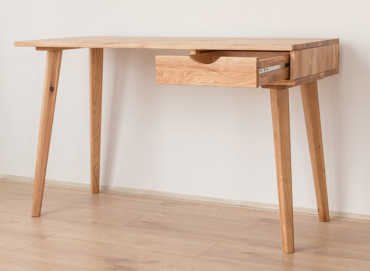 Schreibtisch Simona 120x55 cm, Material: Massivholz Eiche