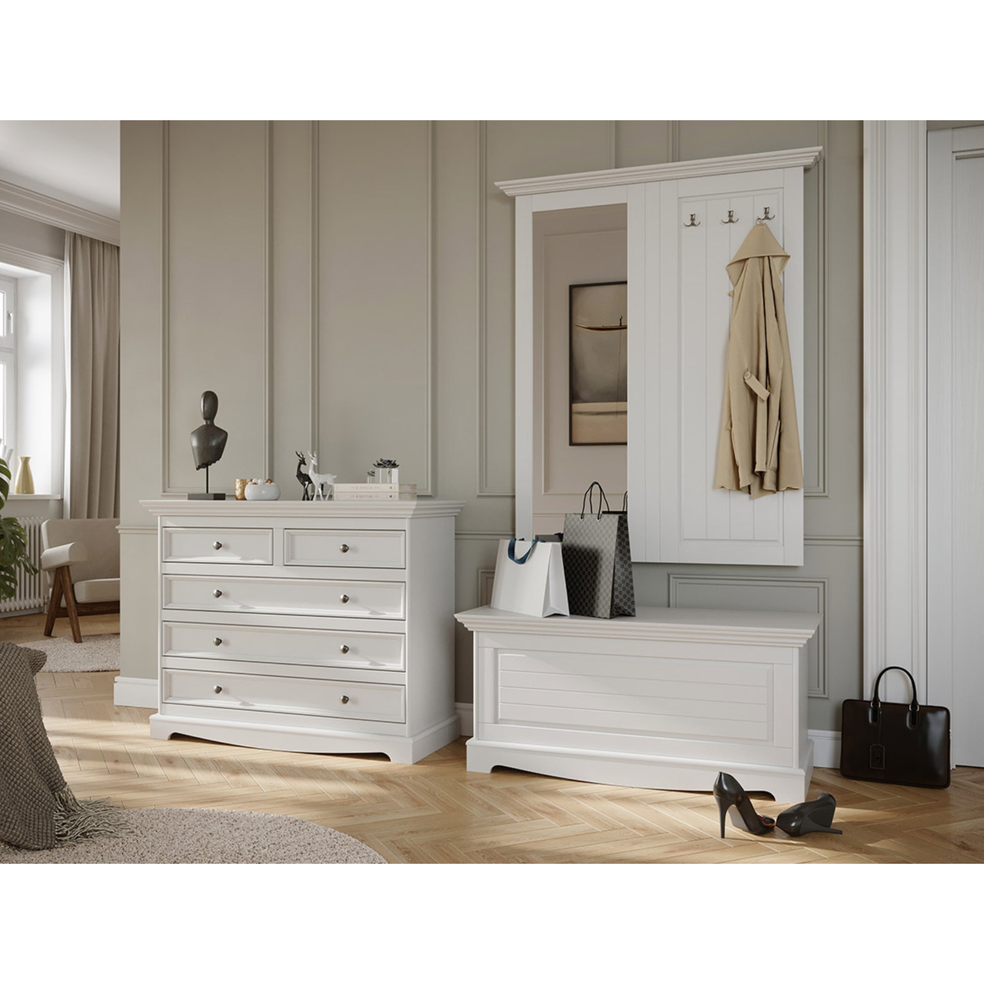 Kommode Bleluno cm, Material: Massives Kiefernholz