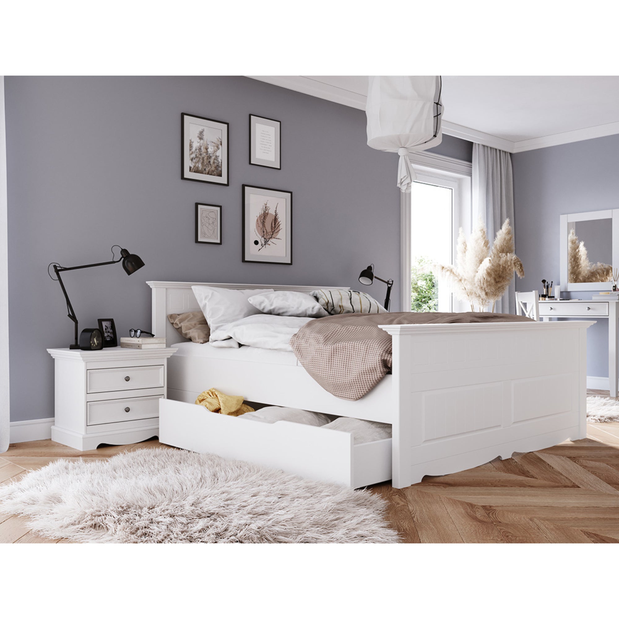 Nachttisch Belluno, Material: Massives Kiefernholz