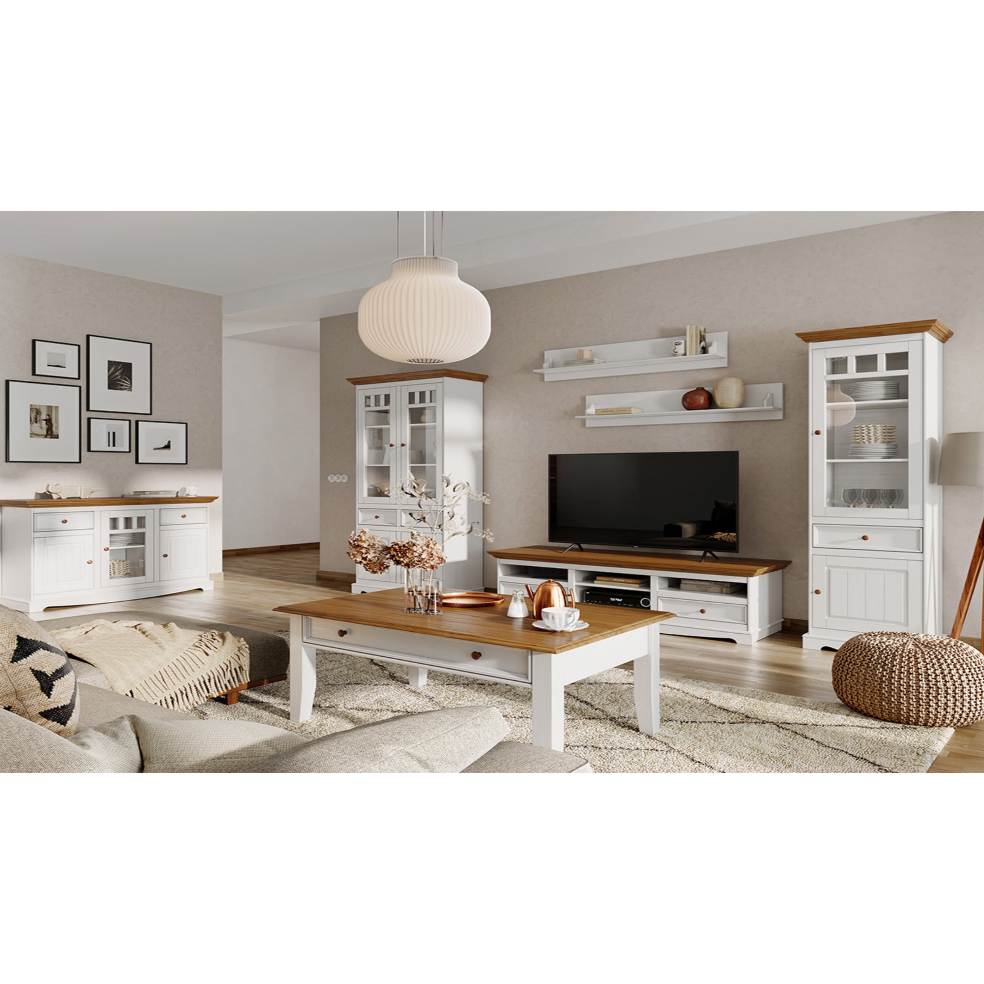 Kommode Belluno 130x44 cm, Material: Massives Kiefernholz