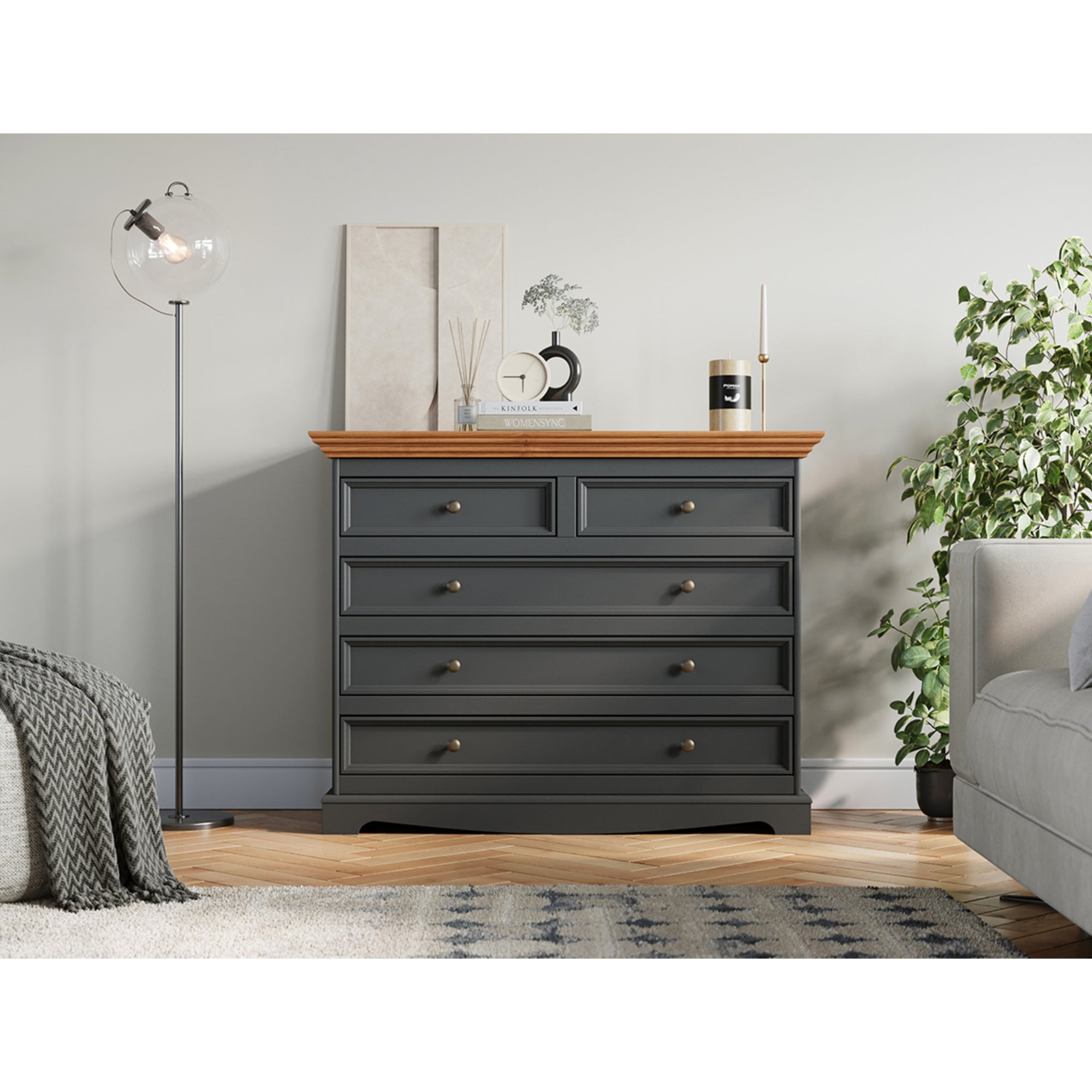 Kommode Belluno 111,4x44,2 cm, Material: Massives Kiefernholz