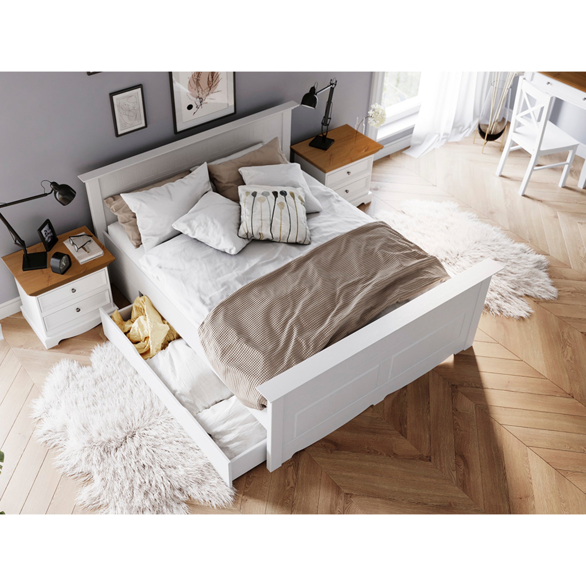 Nachttisch Belluno, Material: Massives Kiefernholz