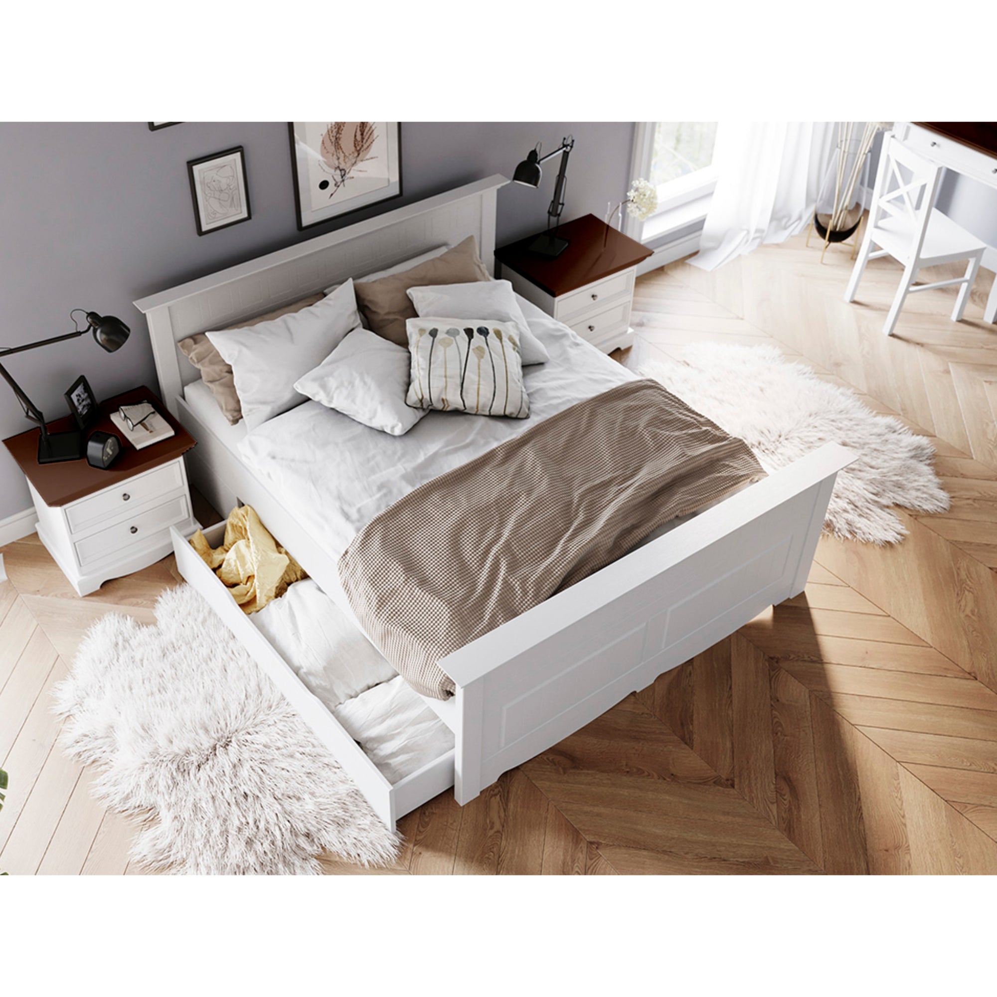 Nachttisch Belluno, Material: Massives Kiefernholz
