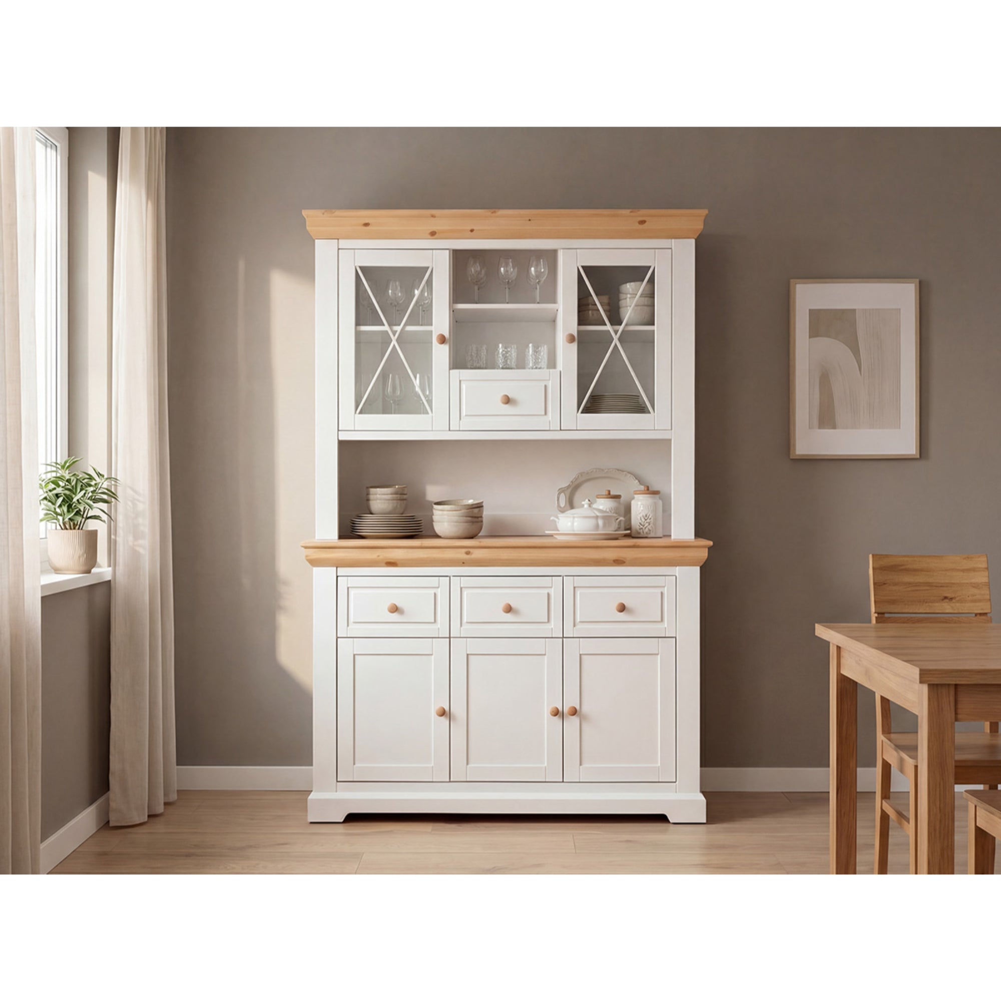 Gornji element komode Marone 131x41 cm, Materijal: Masivna Borovina