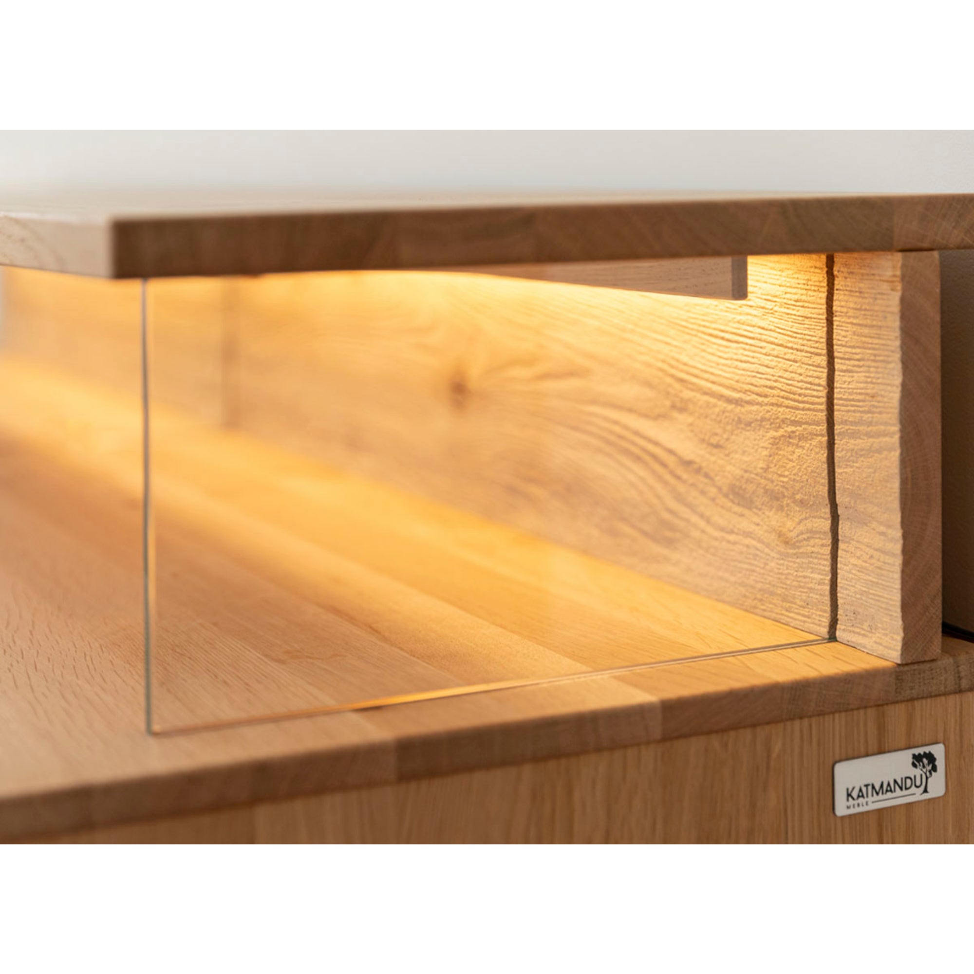 TV Kommode Tirano 200x39 cm, Material: Massivholz Eiche