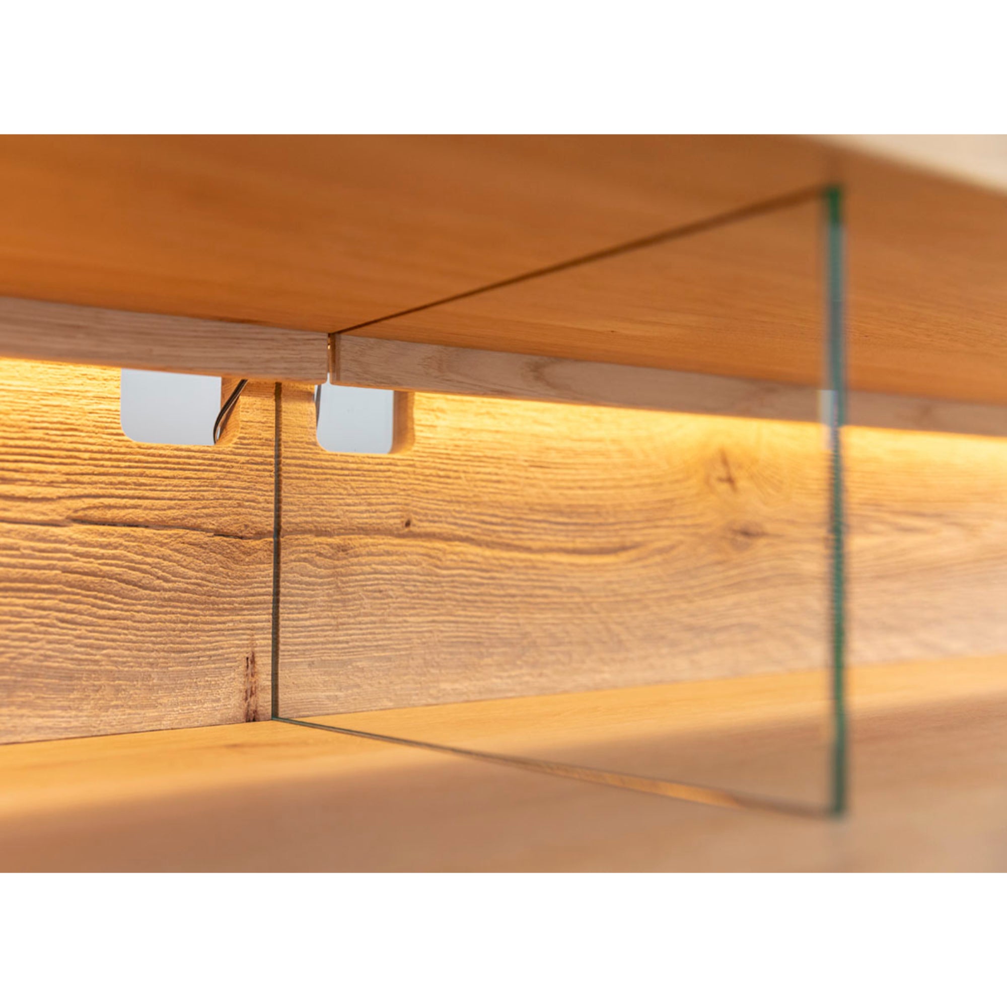TV Kommode Tirano 200x39 cm, Material: Massivholz Eiche