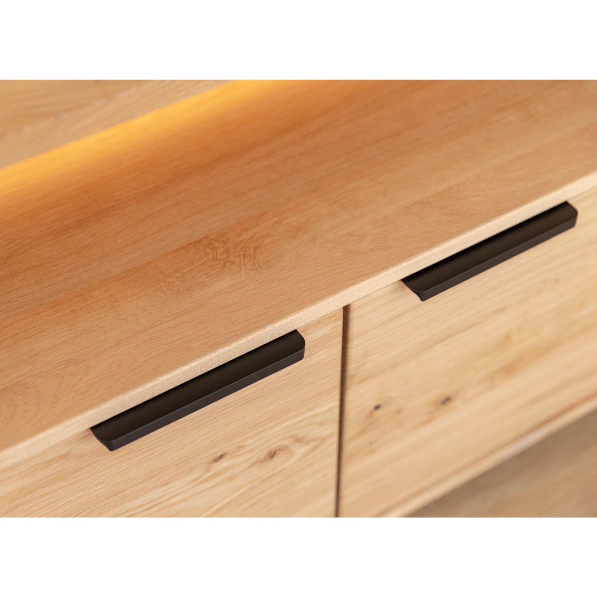 TV Kommode Tirano 200x39 cm, Material: Massivholz Eiche