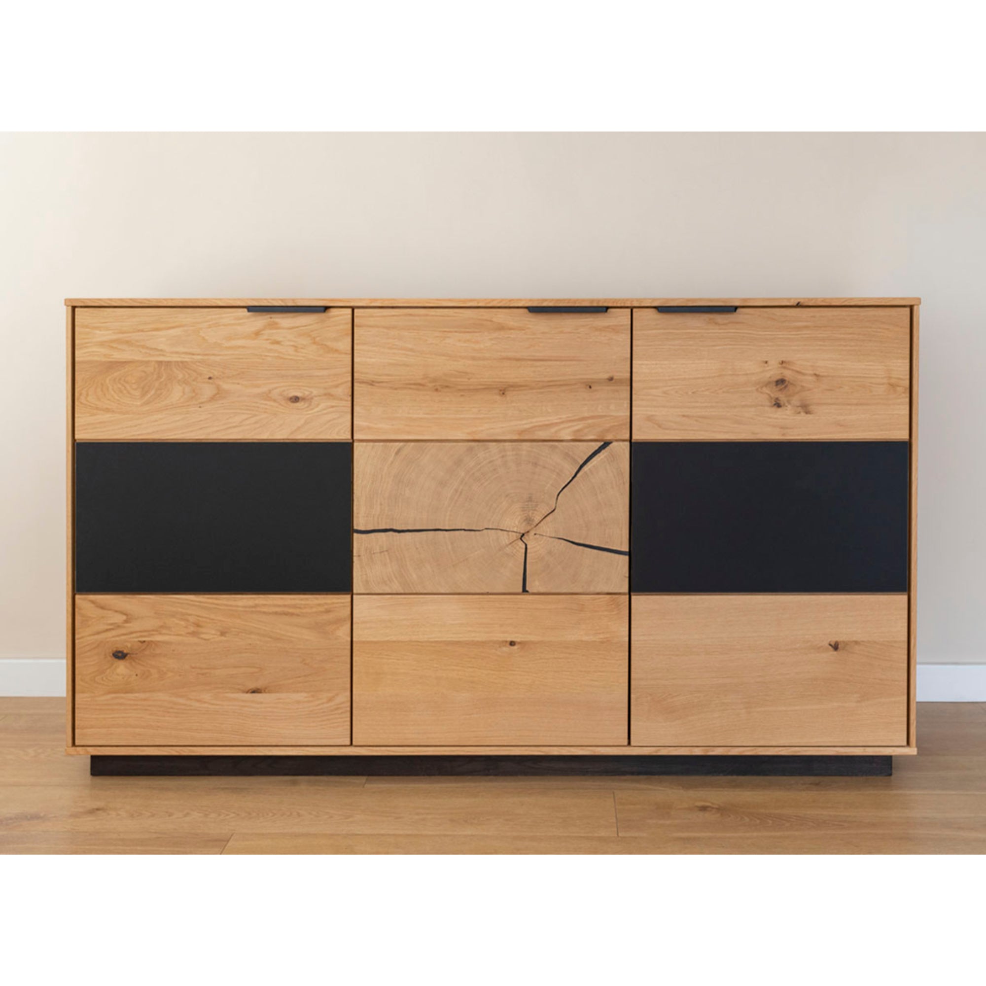 Kommode Tirano 154x39 cm, Material: Massivholz Eiche