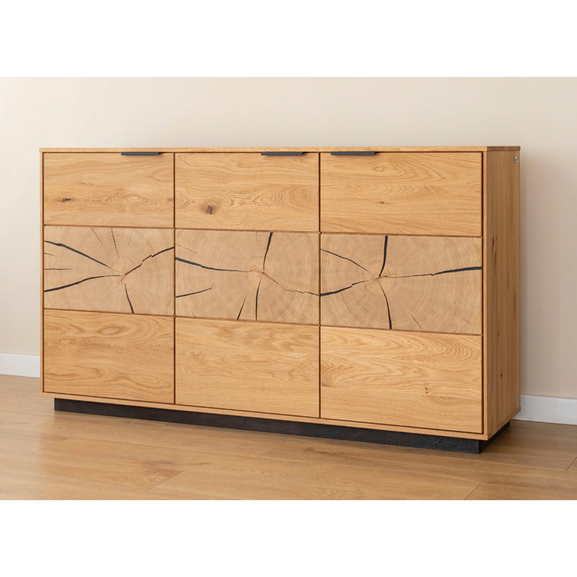 Kommode Tirano 154x39 cm, Material: Massivholz Eiche