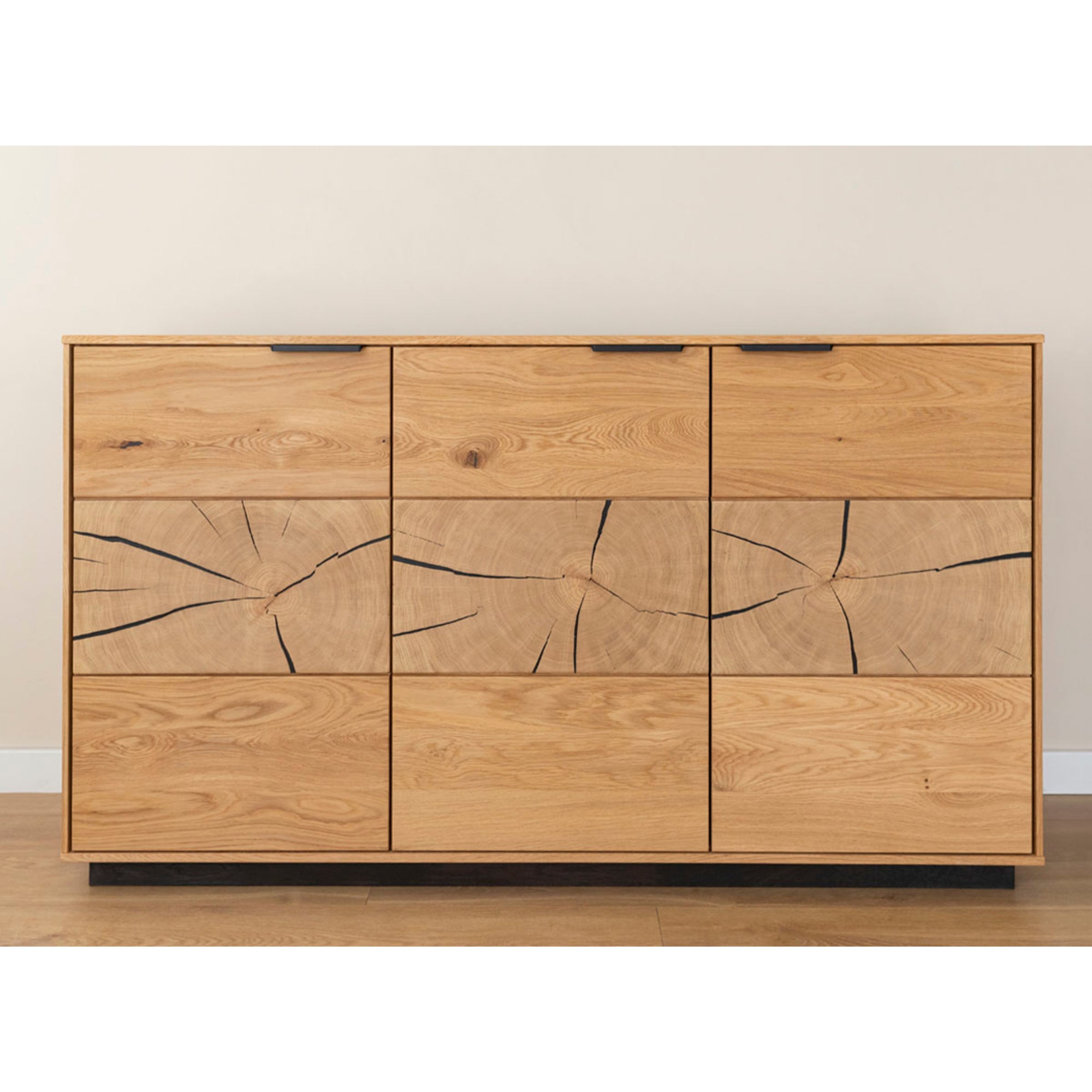 Kommode Tirano 154x39 cm, Material: Massivholz Eiche