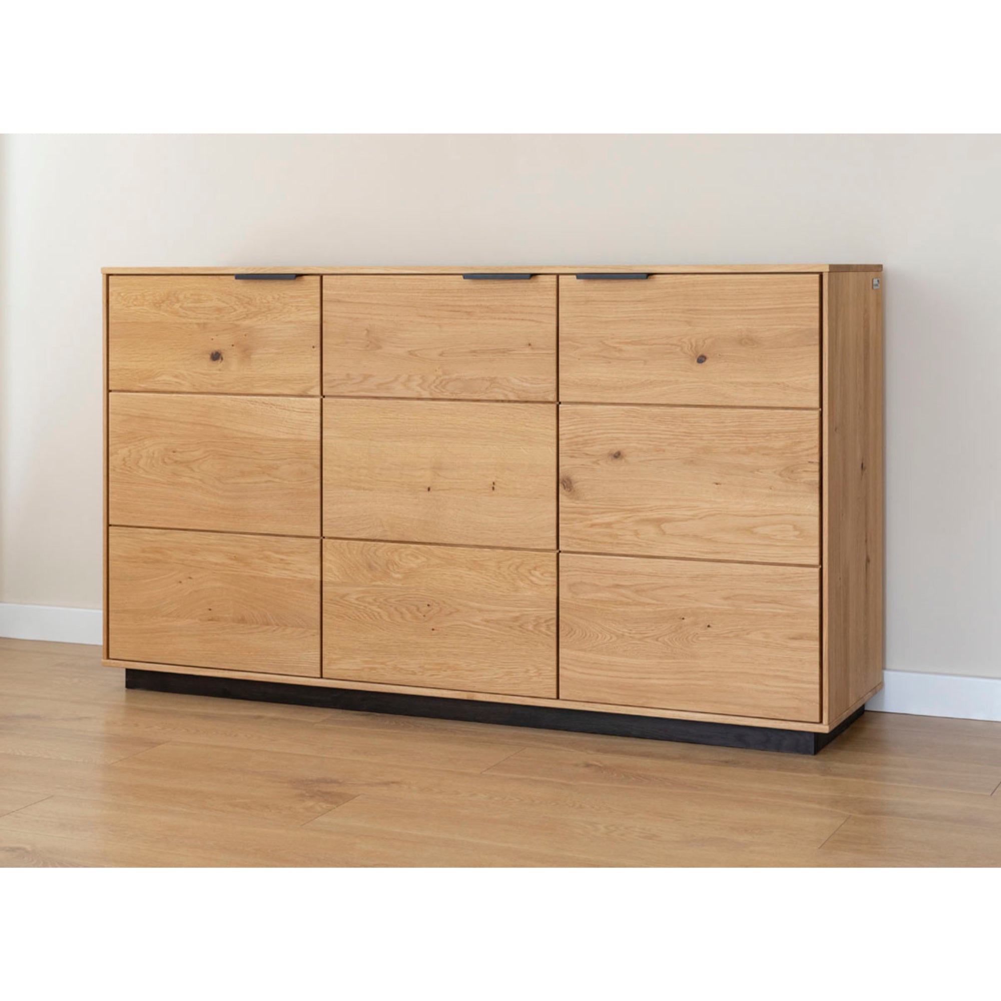Kommode Tirano 154x39 cm, Material: Massivholz Eiche
