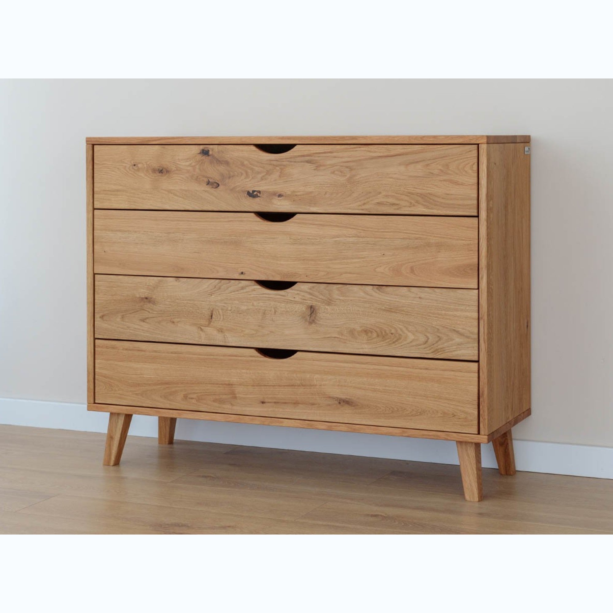 Kommode Simona 110x40 cm, Material: Massivholz Eiche