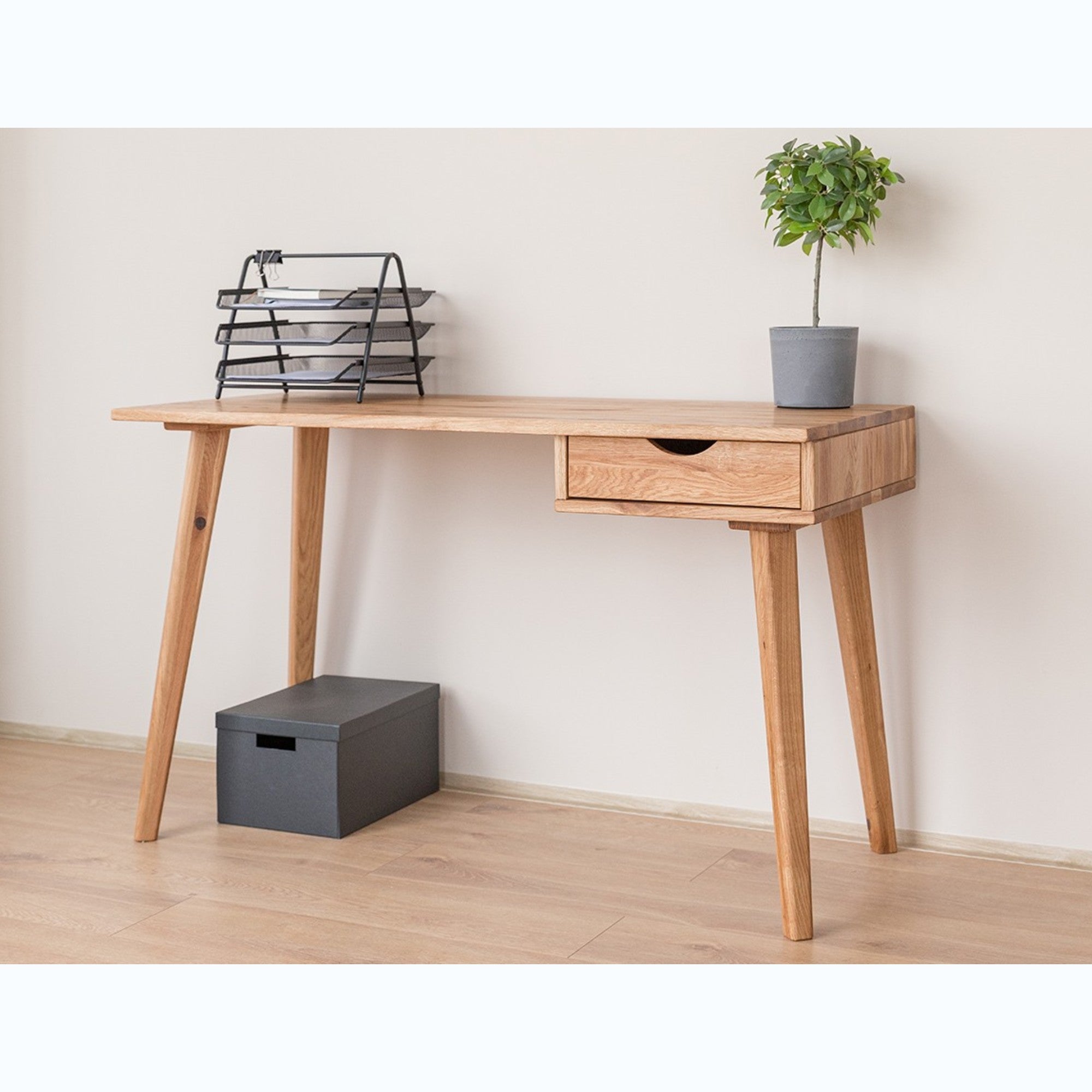 Schreibtisch Simona 120x55 cm, Material: Massivholz Eiche