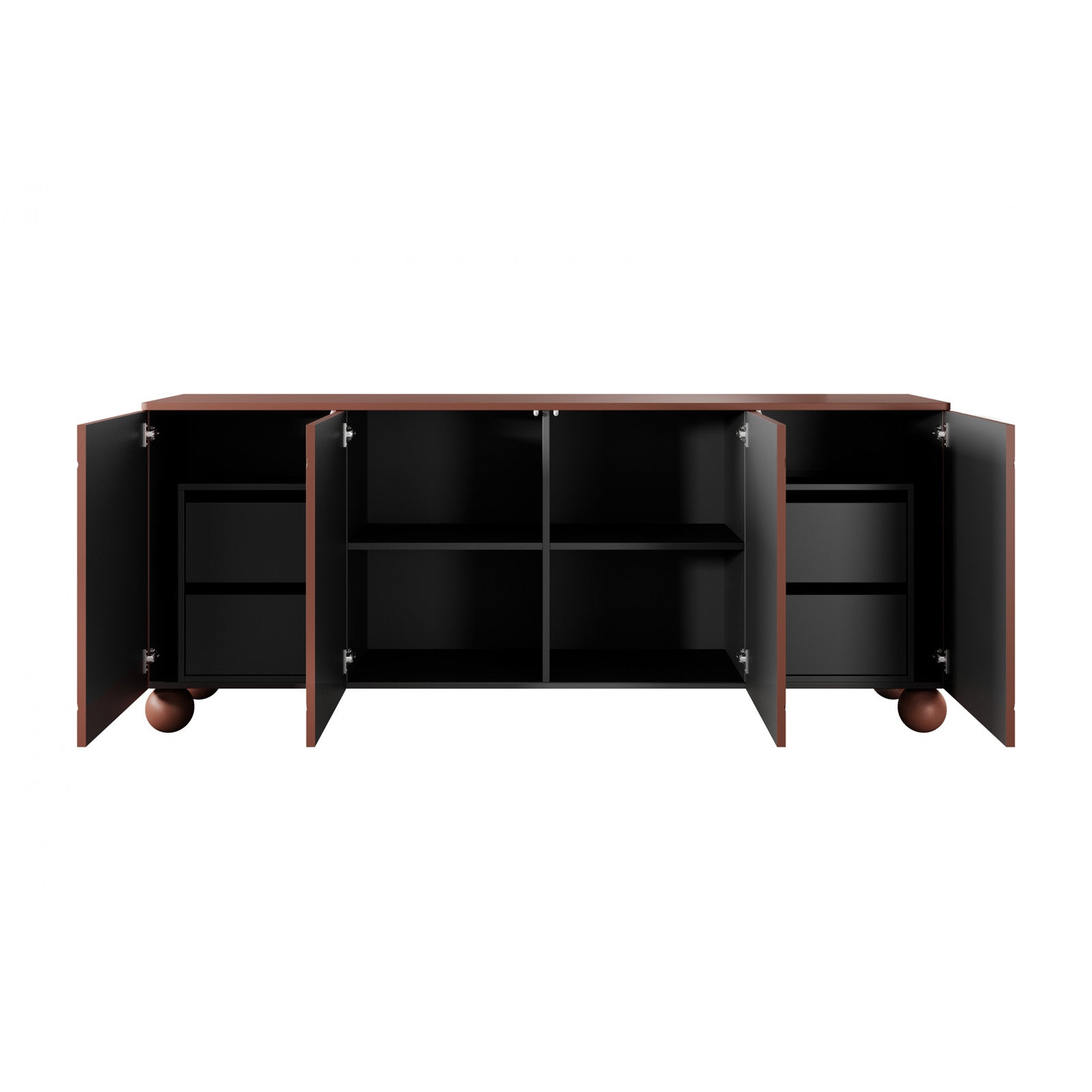 Sonatia Kommode 200cm, 4 Türen und 4 Schubladen, Material: MDF