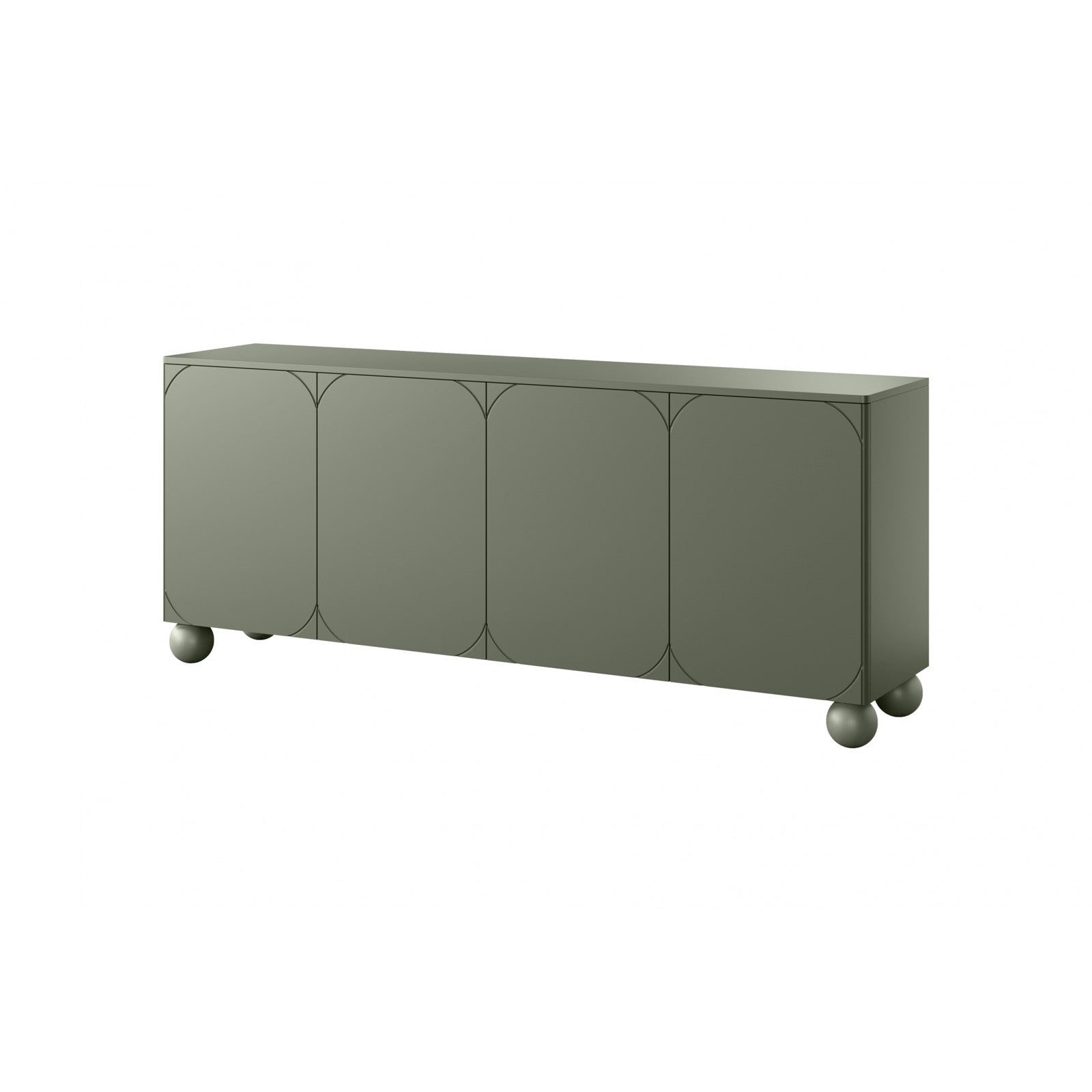 Sonatia Kommode 200cm, 4 Türen und 4 Schubladen, Material: MDF