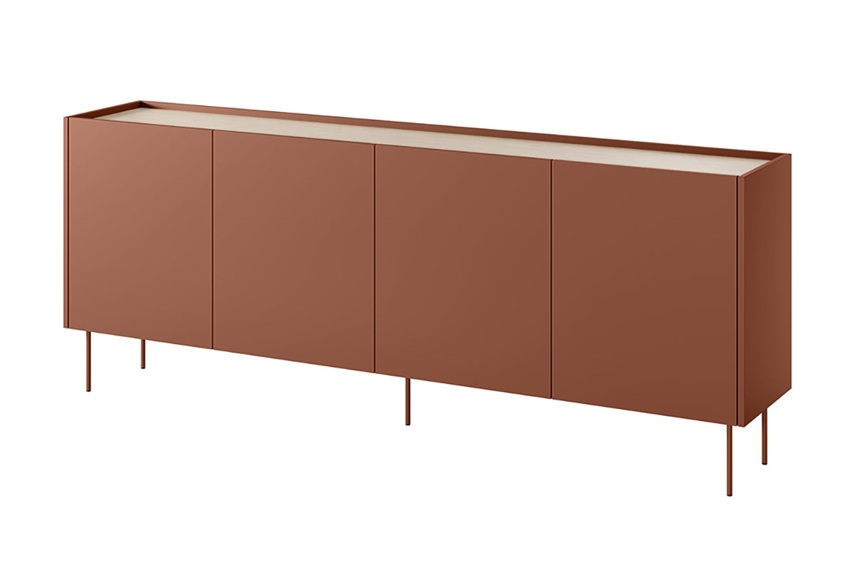 Kommode Desin 220cm, 4 Türen und 4 Schubladen, Material: MDF