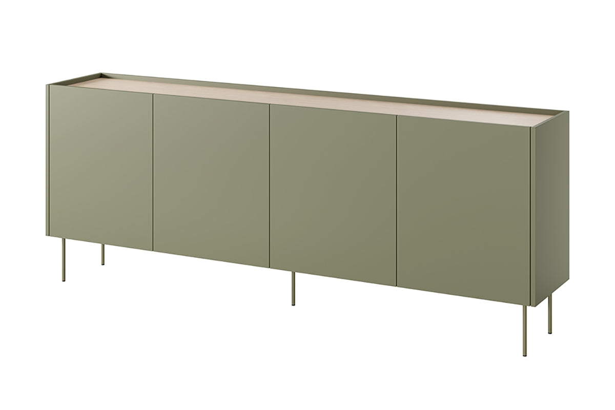 Kommode Desin 220cm, 4 Türen und 4 Schubladen, Material: MDF