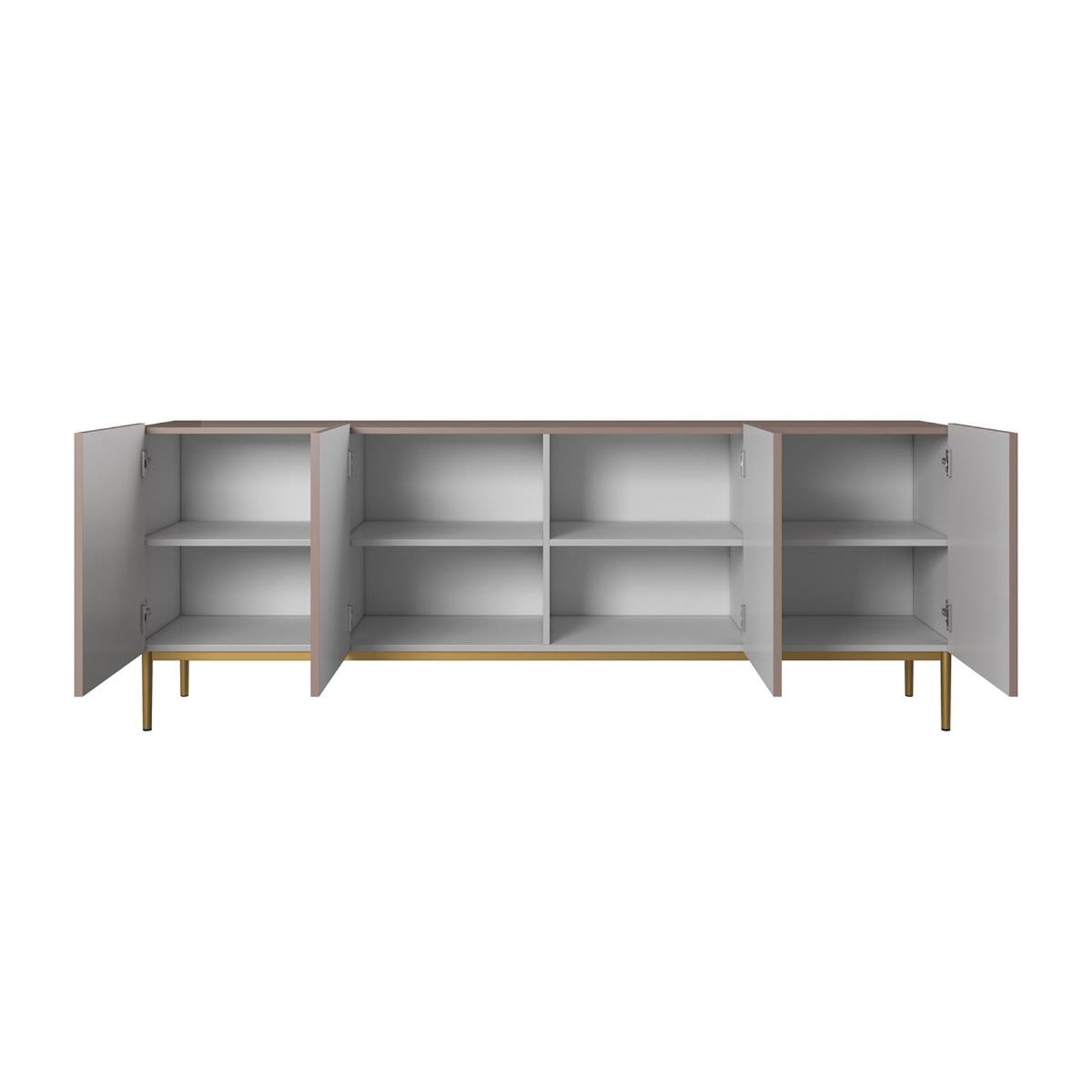 Kommode Nicole 200cm, 4 Türen, Material: MDF 