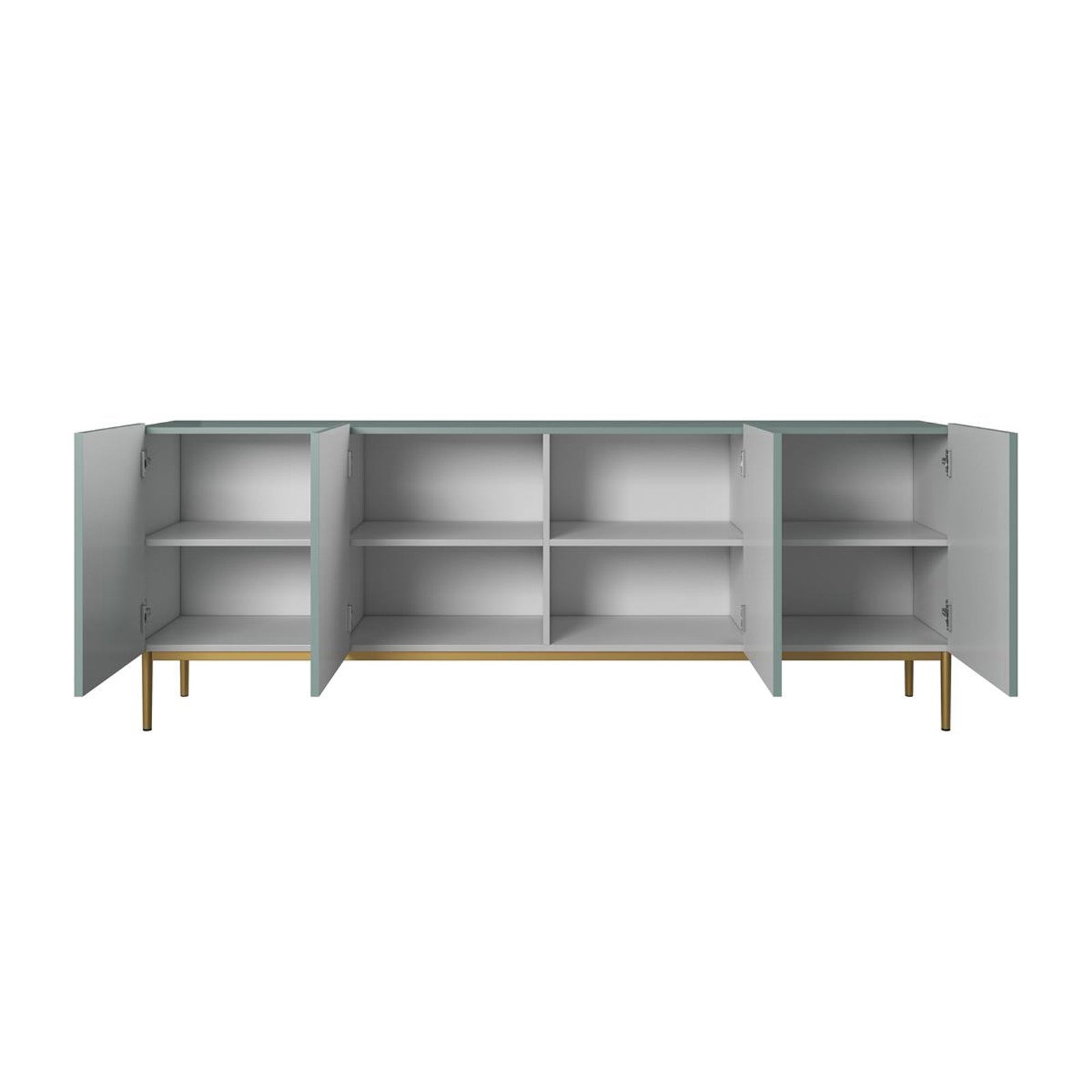 Kommode Nicole 200cm, 4 Türen, Material: MDF 