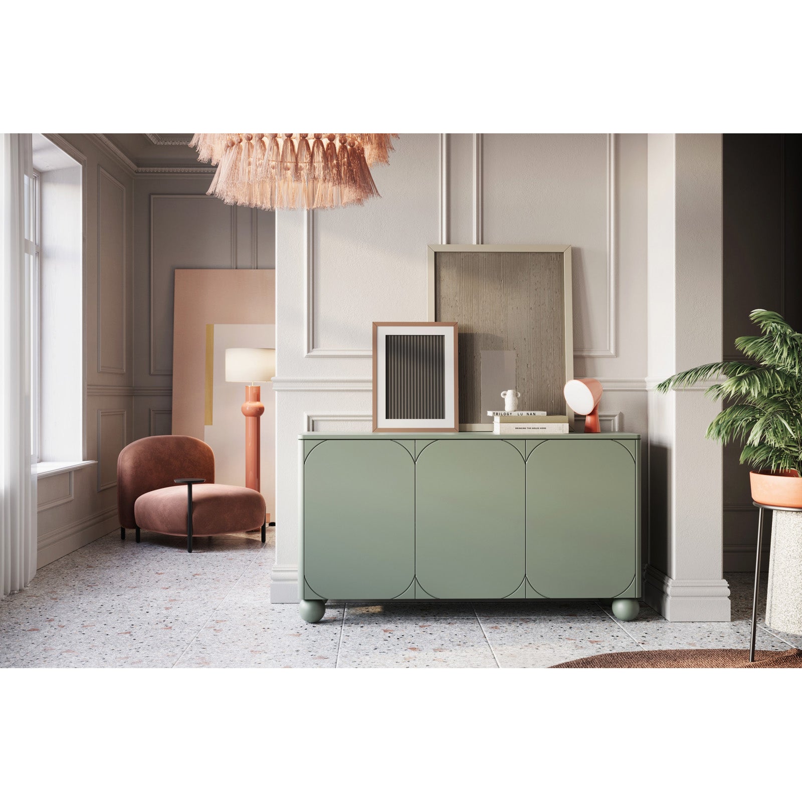 Sonatia Kommode 150cm, 3 Türen, Material: MDF