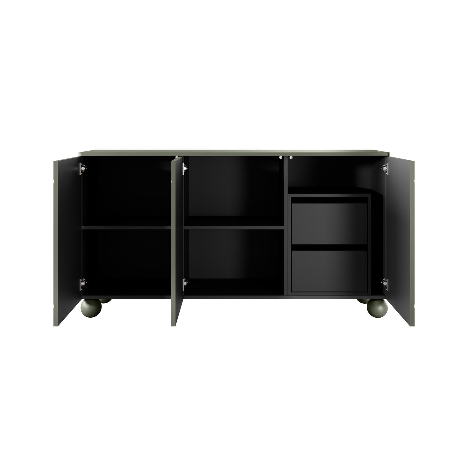 Sonatia Kommode 150cm, 3 Türen und 2 Schubladen, Material: MDF