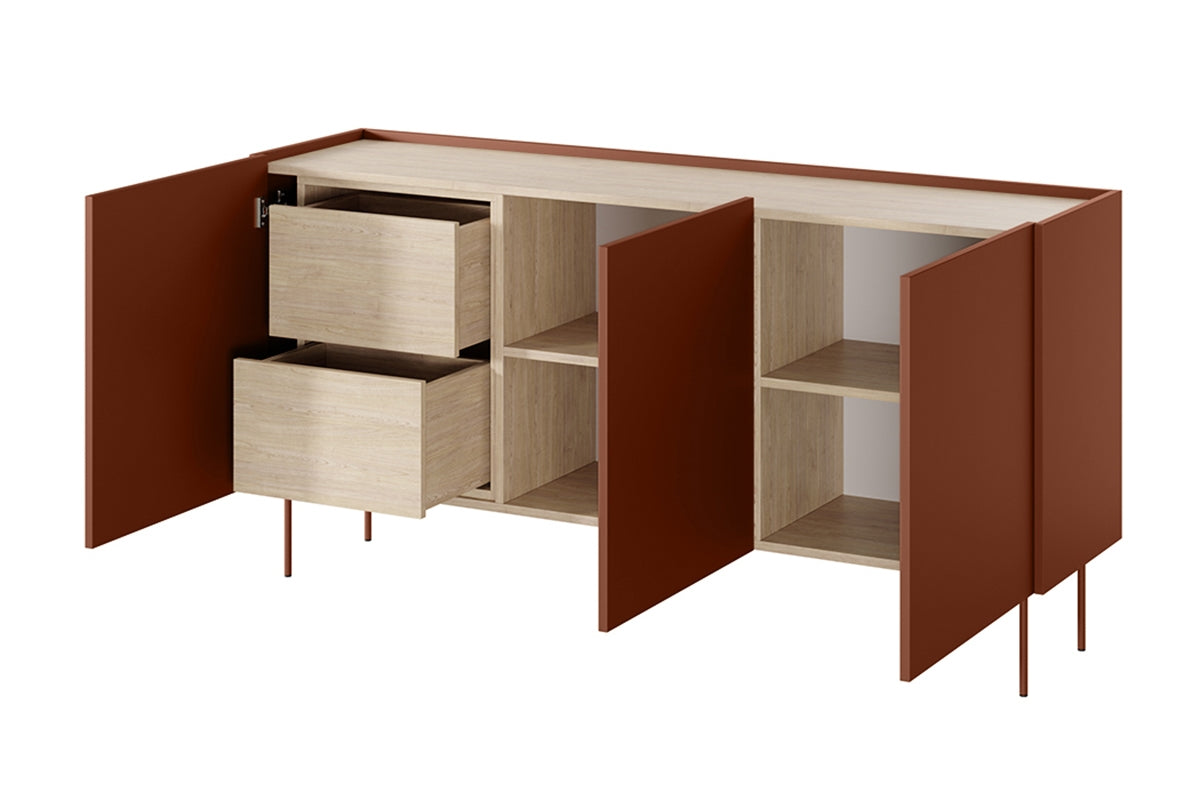 Kommode Desin 170cm, 3 Türen und 2 Schubladen, Material: MDF