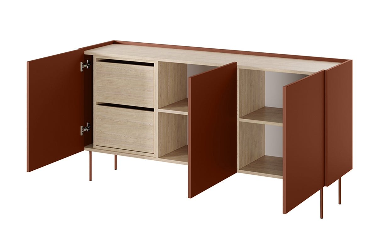 Kommode Desin 170cm, 3 Türen und 2 Schubladen, Material: MDF