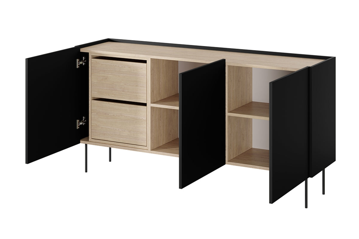 Kommode Desin 170cm, 3 Türen und 2 Schubladen, Material: MDF