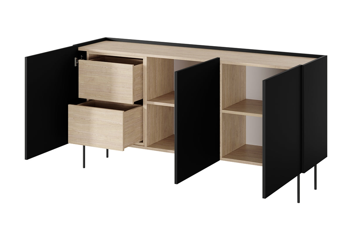 Kommode Desin 170cm, 3 Türen und 2 Schubladen, Material: MDF