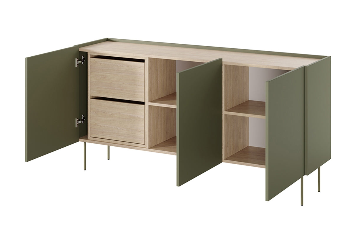 Kommode Desin 170cm, 3 Türen und 2 Schubladen, Material: MDF