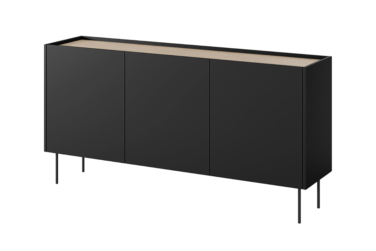 Kommode Desin 170cm, 3 Türen und 4 Schubladen, Material: MDF