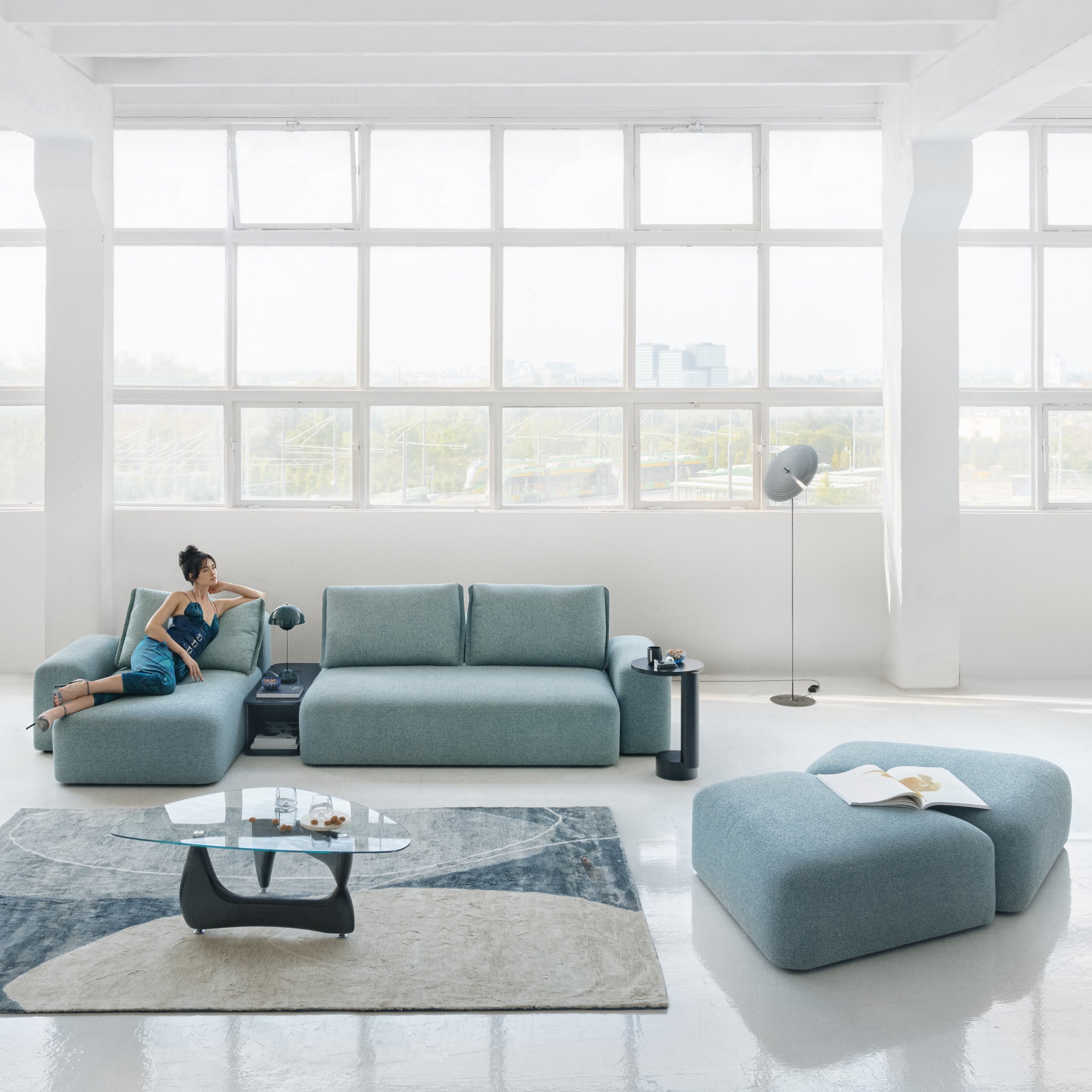 Modulare Garnitur Dune, Material: Auswahl möglich