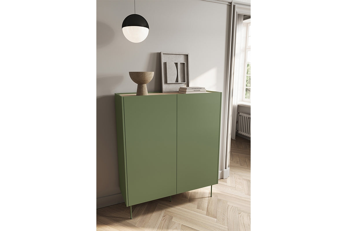 Kommode Desin 120cm, 2 Türen und 2 Schubladen, Material: MDF
