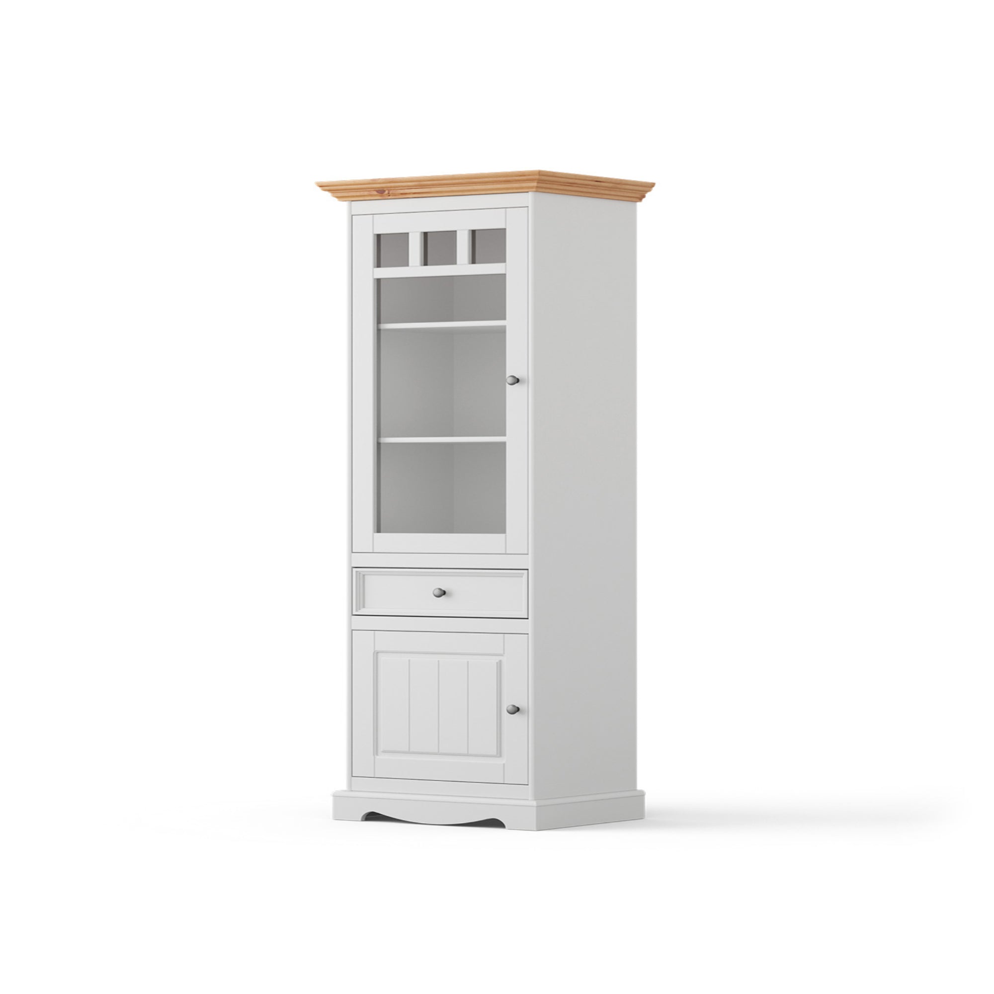 Vitrine Belluno 44x190 cm, Material: Massives Kiefernholz