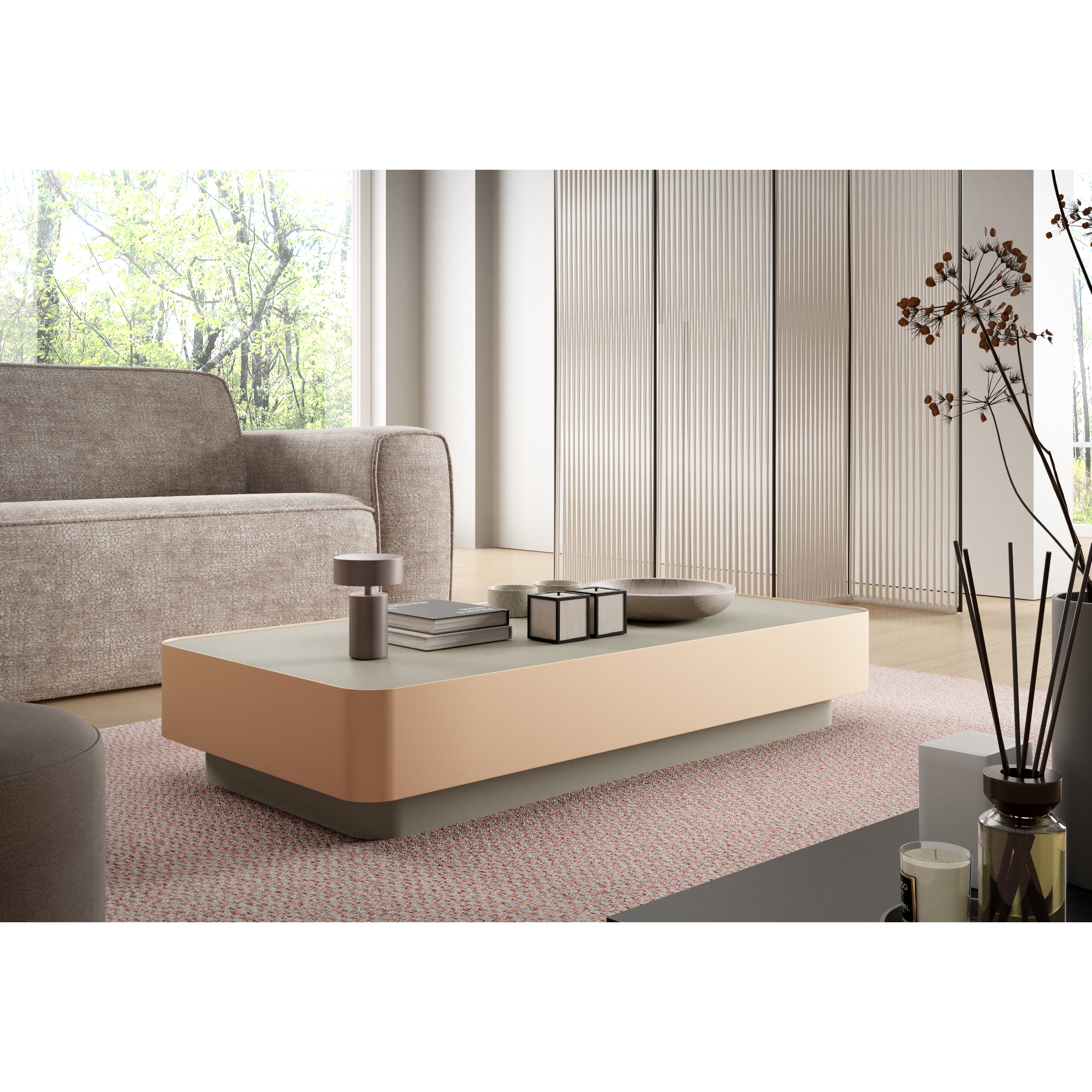 Clubtisch Linea 120x60cm, Material: Material nach Wahl