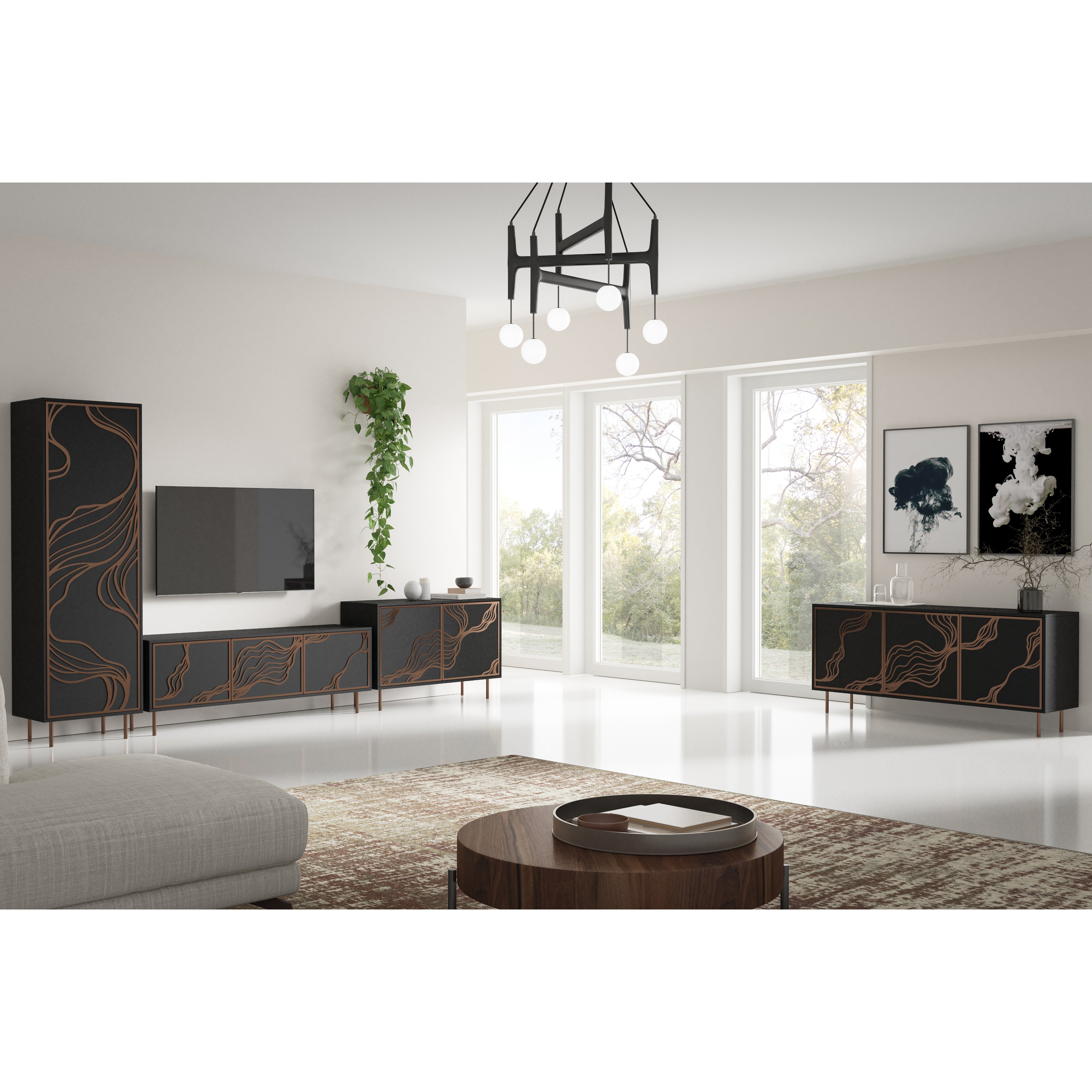 Maris Kommode 164,5x42cm, Material: Laminierte Platte