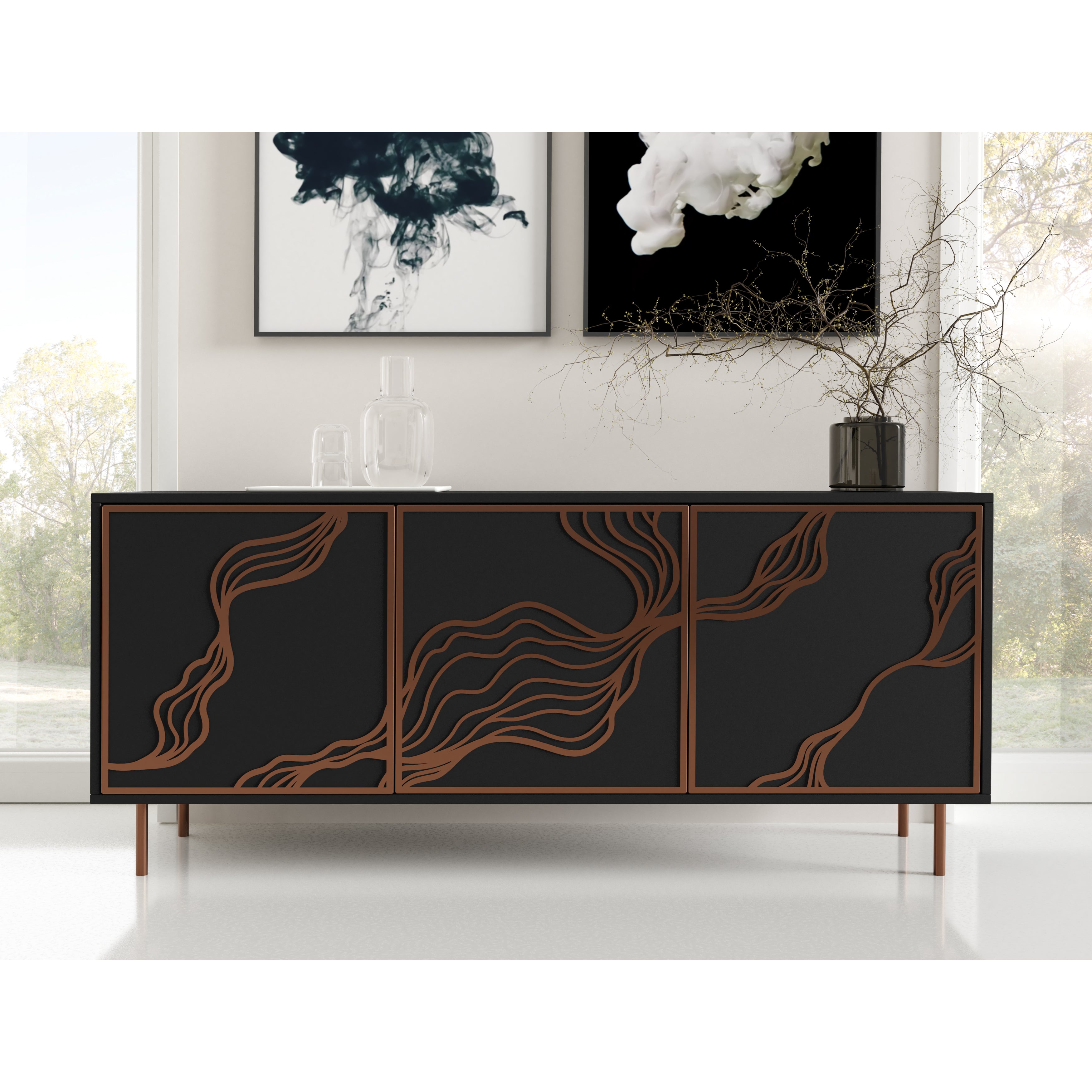 Maris Kommode 164,5x42cm, Material: Laminierte Platte