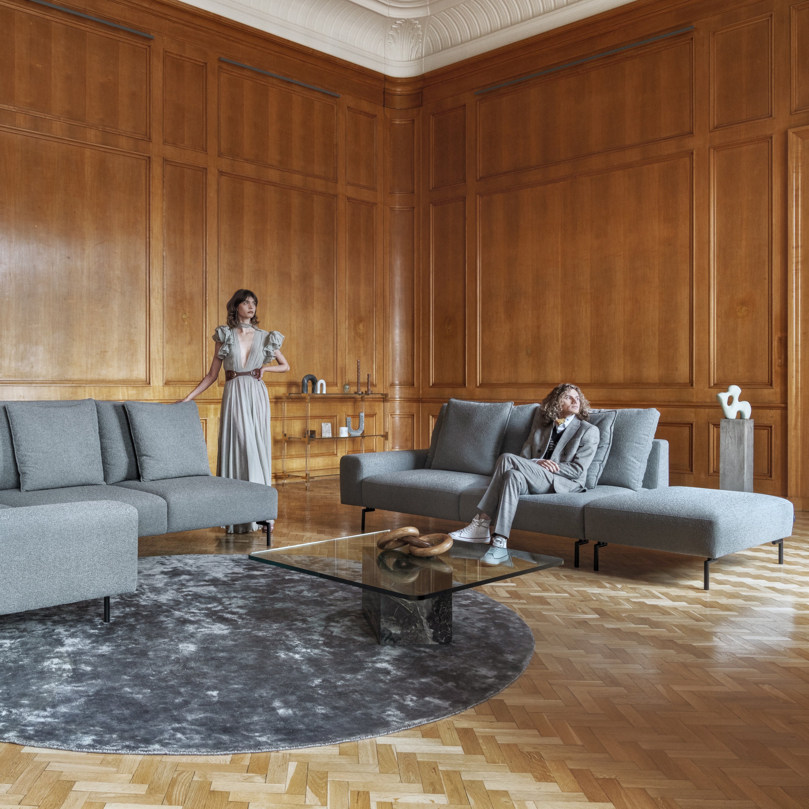 Modulare Garnitur Miami, Material: Auswahl möglich