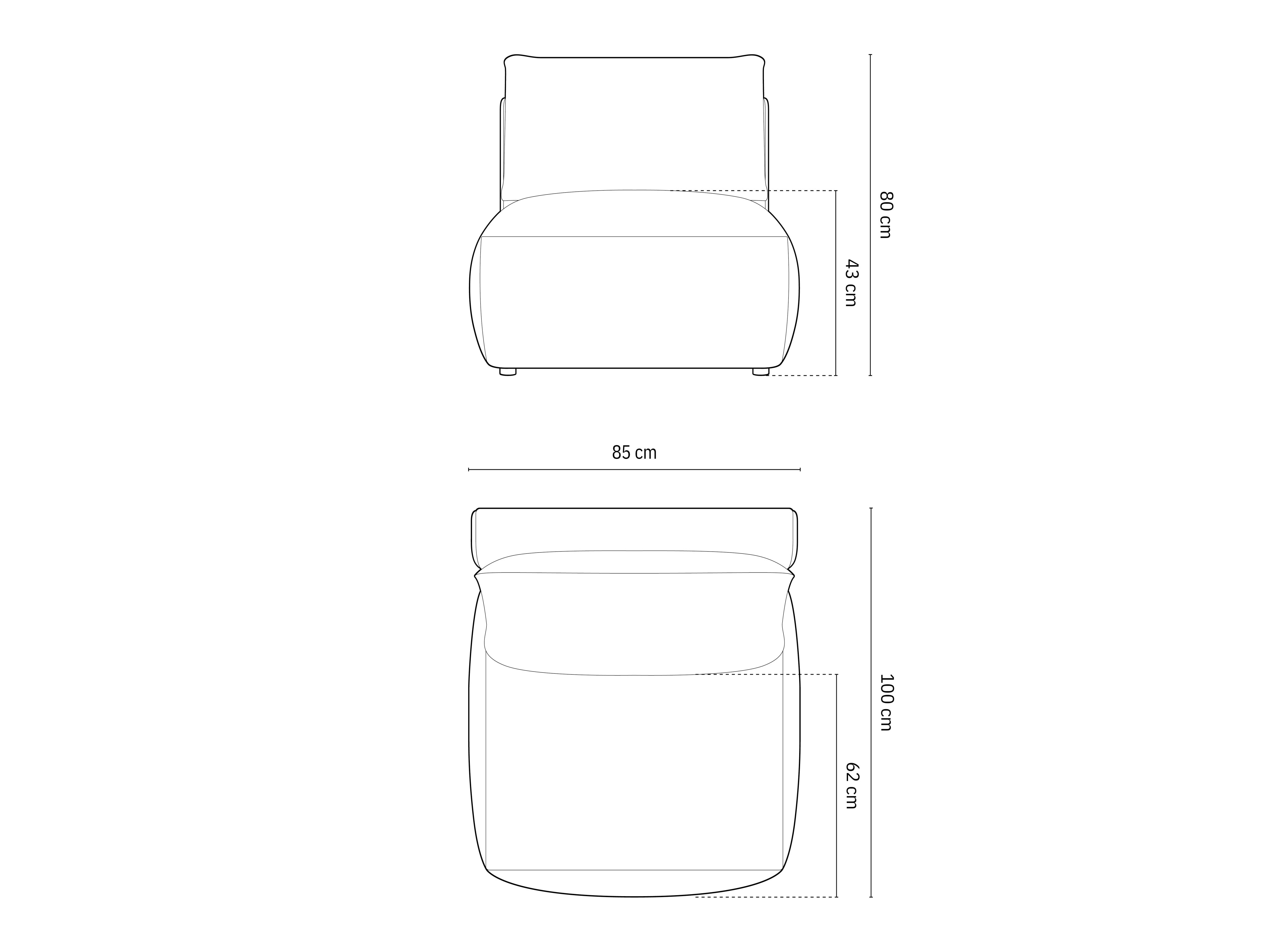 Modul Chris 85x100cm, Material: Samt