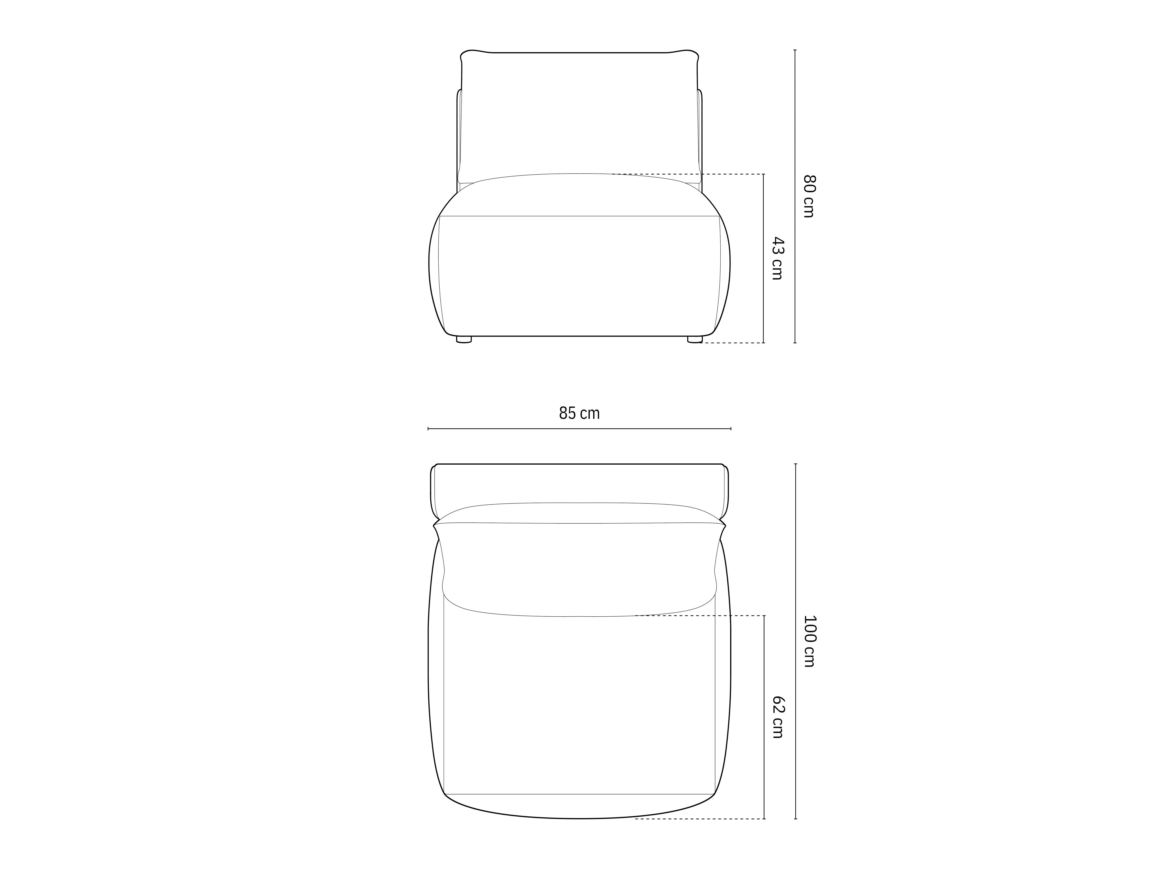 Chris Modul 85x100cm, Material: Strukturstoff