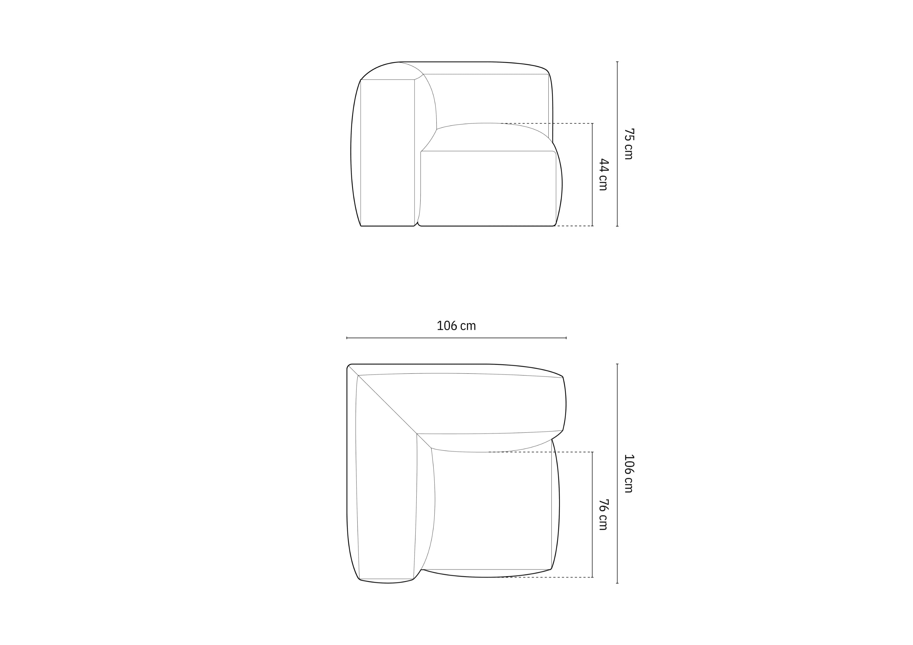 Modul Martina, 106x106cm, Material: Strukturstoff